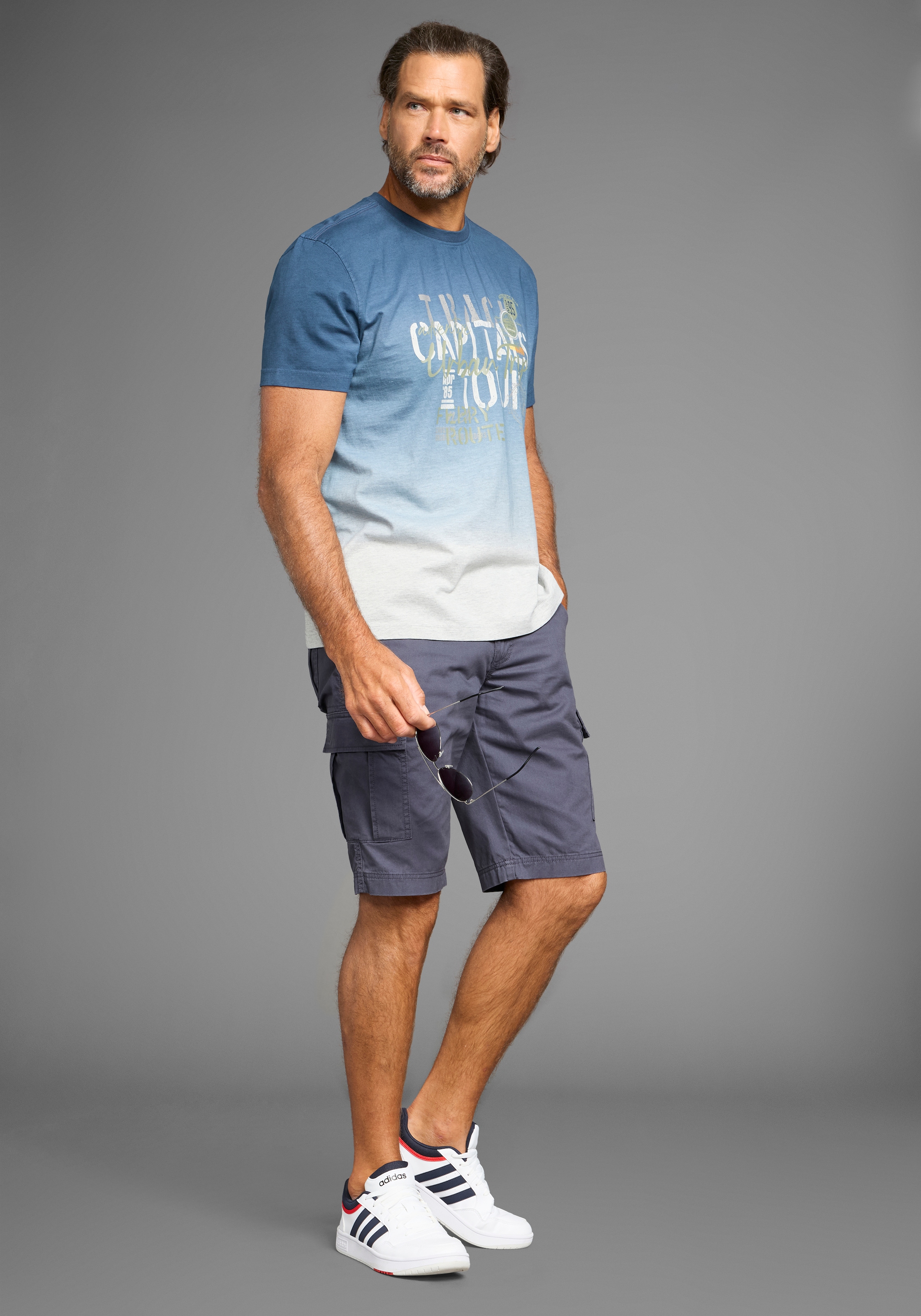 Man's World T-shirt Kurzarm,  Regular Fit,  bedrucktes Design,  Rundhalsausschnitt