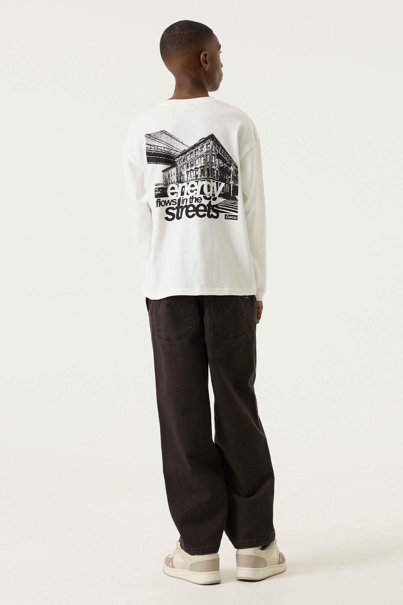 Garcia T-shirt à manches longues avec imprimé pour garçons