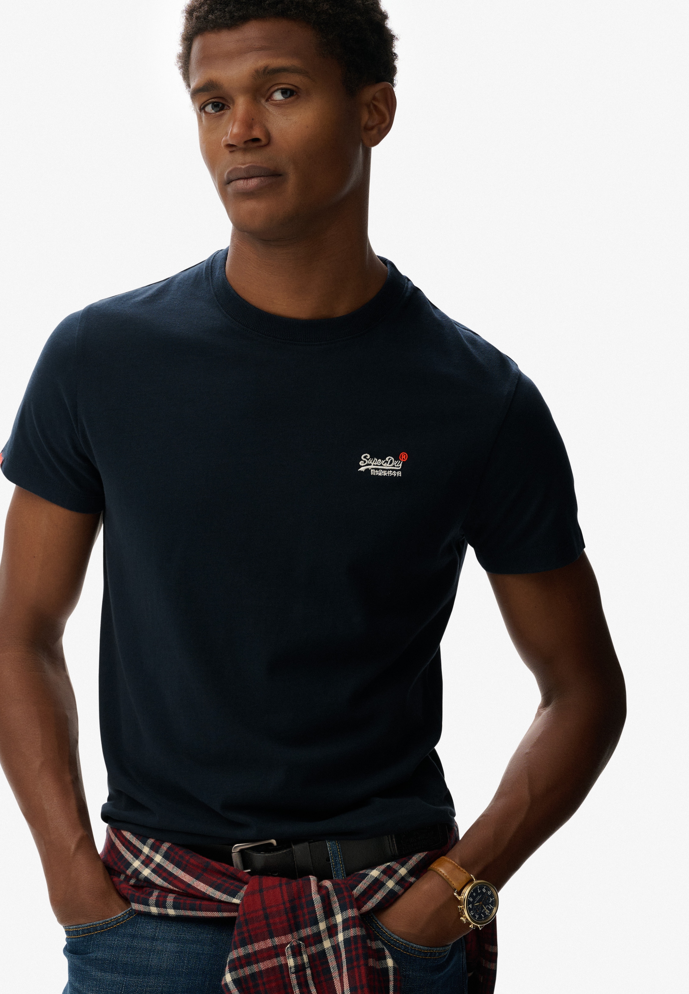 Superdry Shirt à col rond »ESSENTIAL CONTRAST EMB TEE«