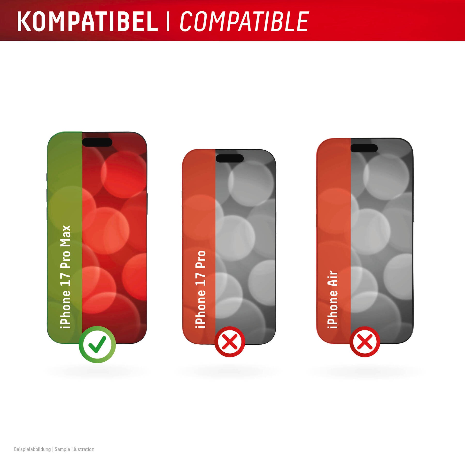 Displex Verre de protection d'écran »Privacy Glass Screen Protector« für Apple iPhone 17 Pro Max Displayschutzfolie, Schutzfolie, Bildschirmschutz, kratz- & stossfest