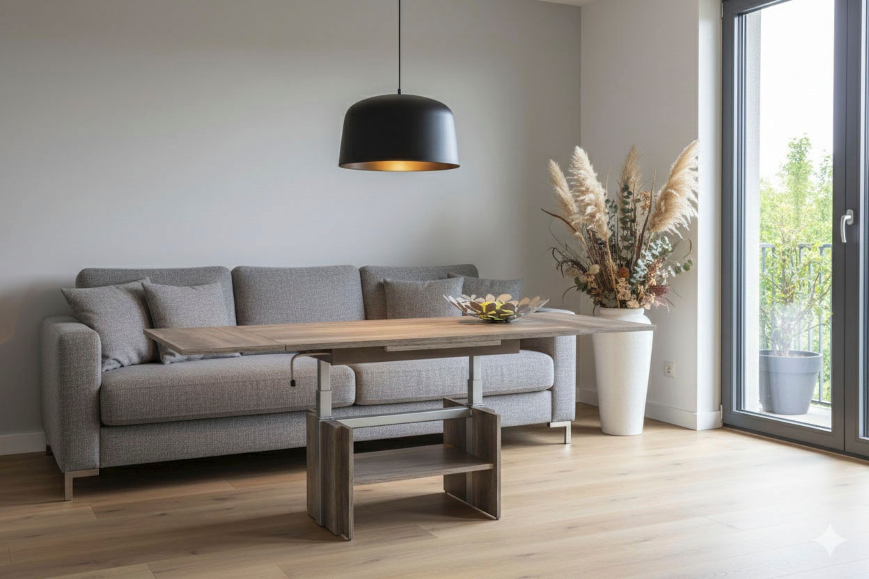 HELA Table basse »Funktionscouchtisch Henner« réglable en hauteur et extensible