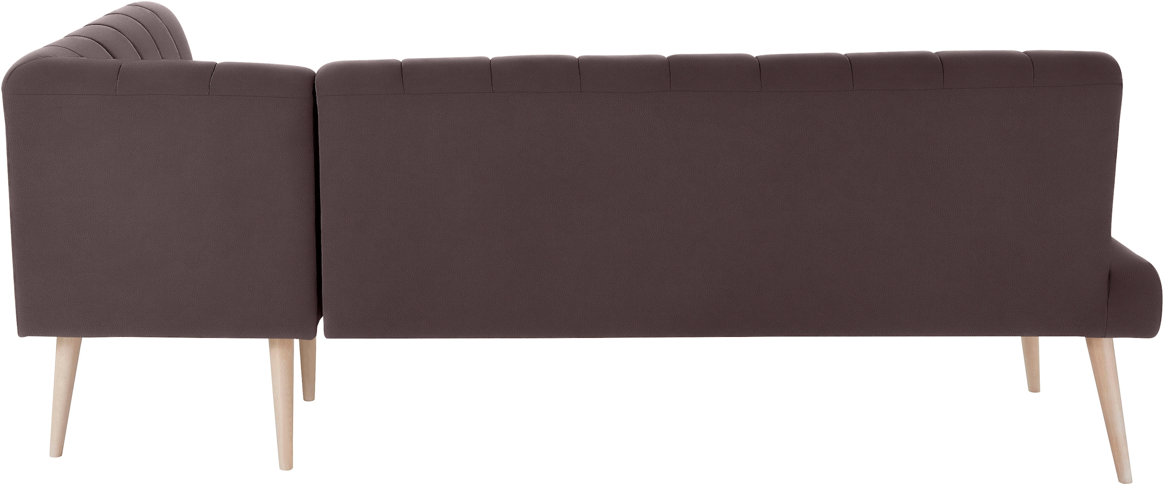 exxpo - sofa fashion Banc d'angle »Costa, moderne Rückensteppung, bequem und elegant, hoher Holzfuss« de haute qualité, positionnable librement dans la pièce