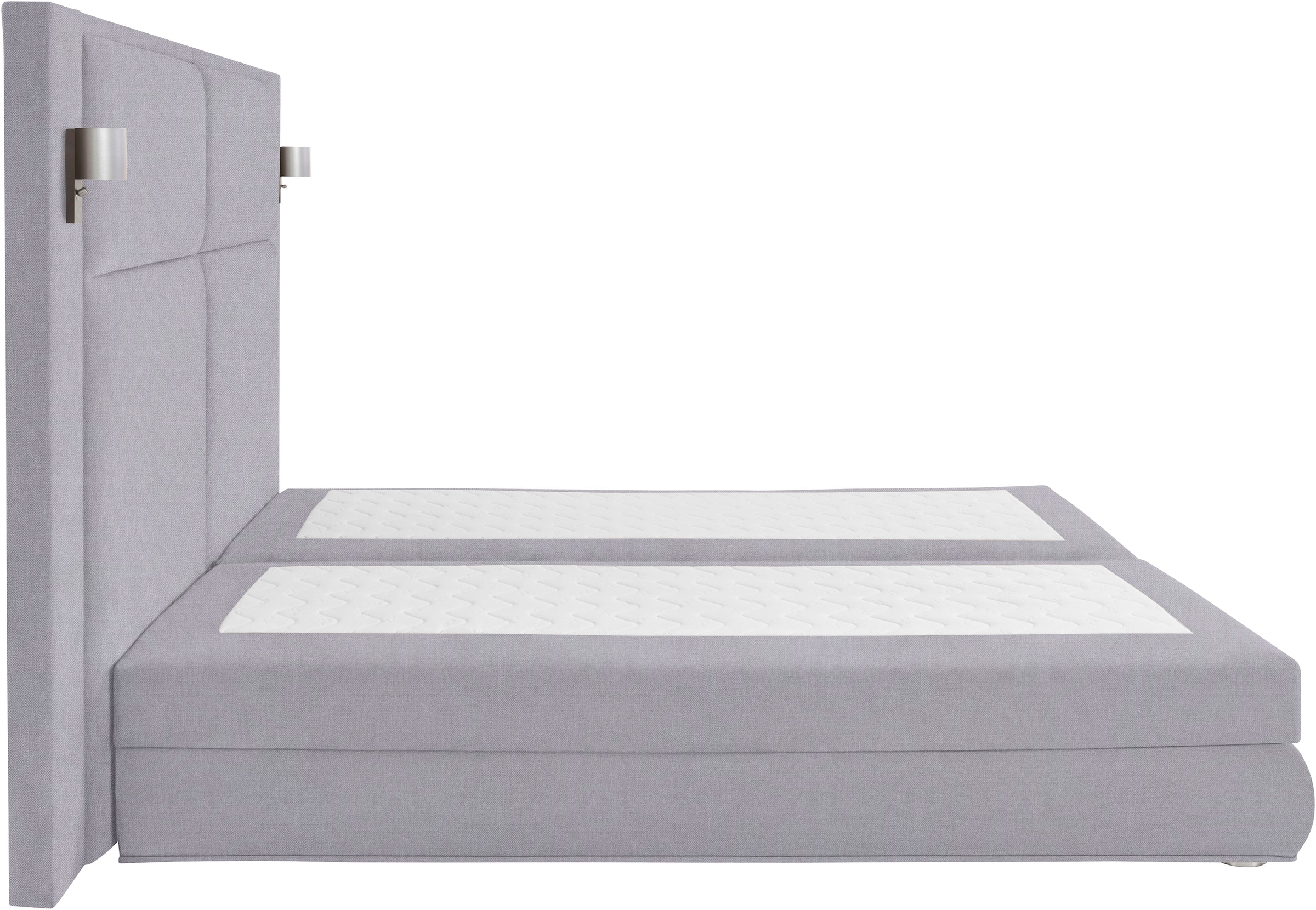 COLLECTION AB Lit boxspring »COPENHAGEN, mit Bettkasten & Bonnell- oder TTFK-Matratze H2/H4« avec coffre de lit, surmatelas, option éclairage LED
