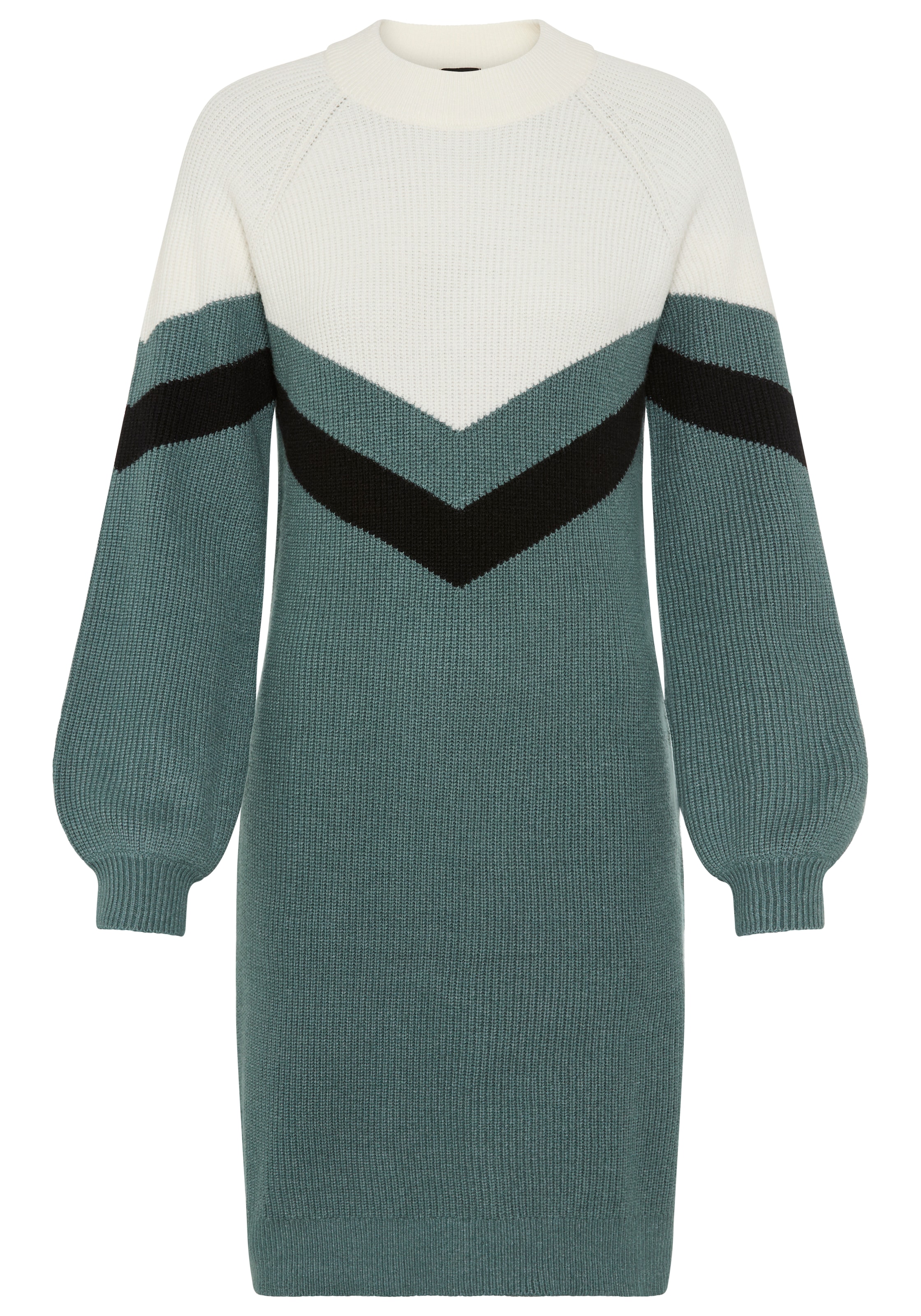 Laura Scott Robe en tricot mit Streifenmuster aus weicher Viskosequalität