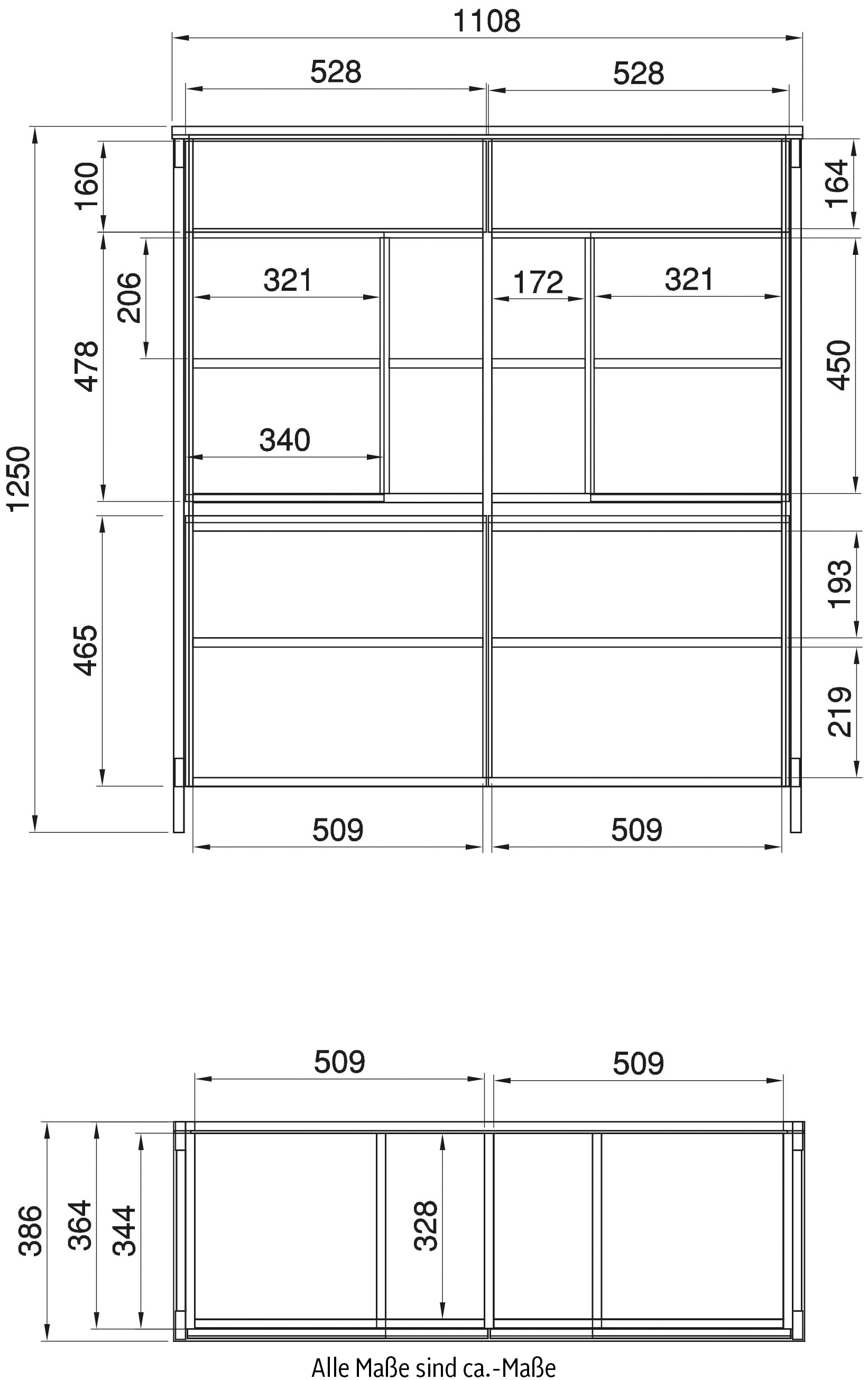 Home affaire Buffet haut »Stranda, moderner Schrank, Stauraumelement im Scandic-Style« elegante Rahmenoptik, ausreichend Stauraum, vielseitig einsetzbar