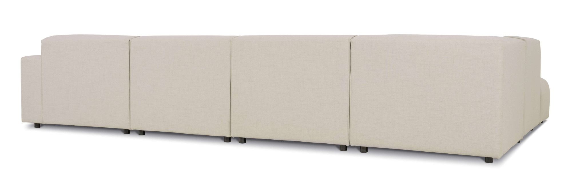 GOODproduct Paysage de salon »Naddine« L. 389 cm, forme en U, tissu structuré effet mélange, suspension ondulée