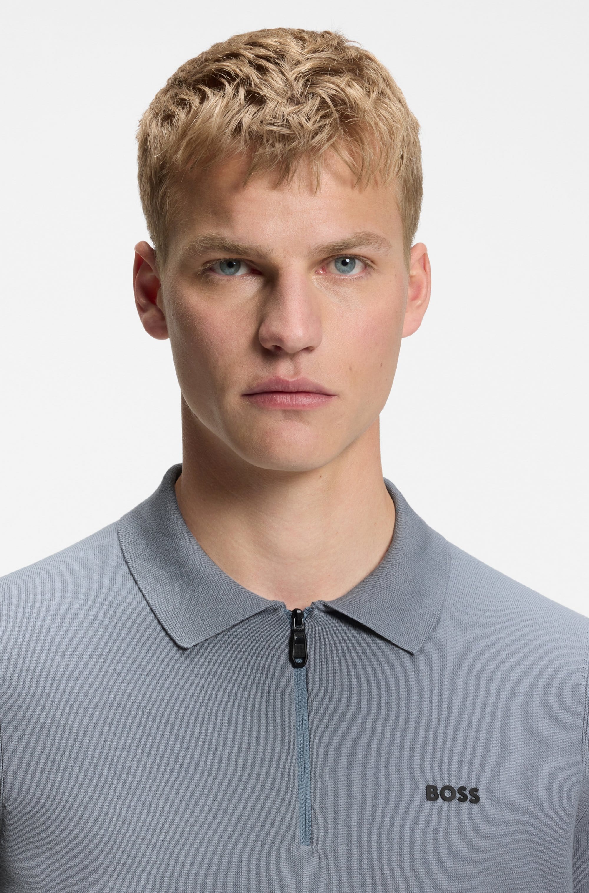 BOSS GREEN Pull à manches courtes »K Ever-X PS« mit Perforierungen zur Belüftung