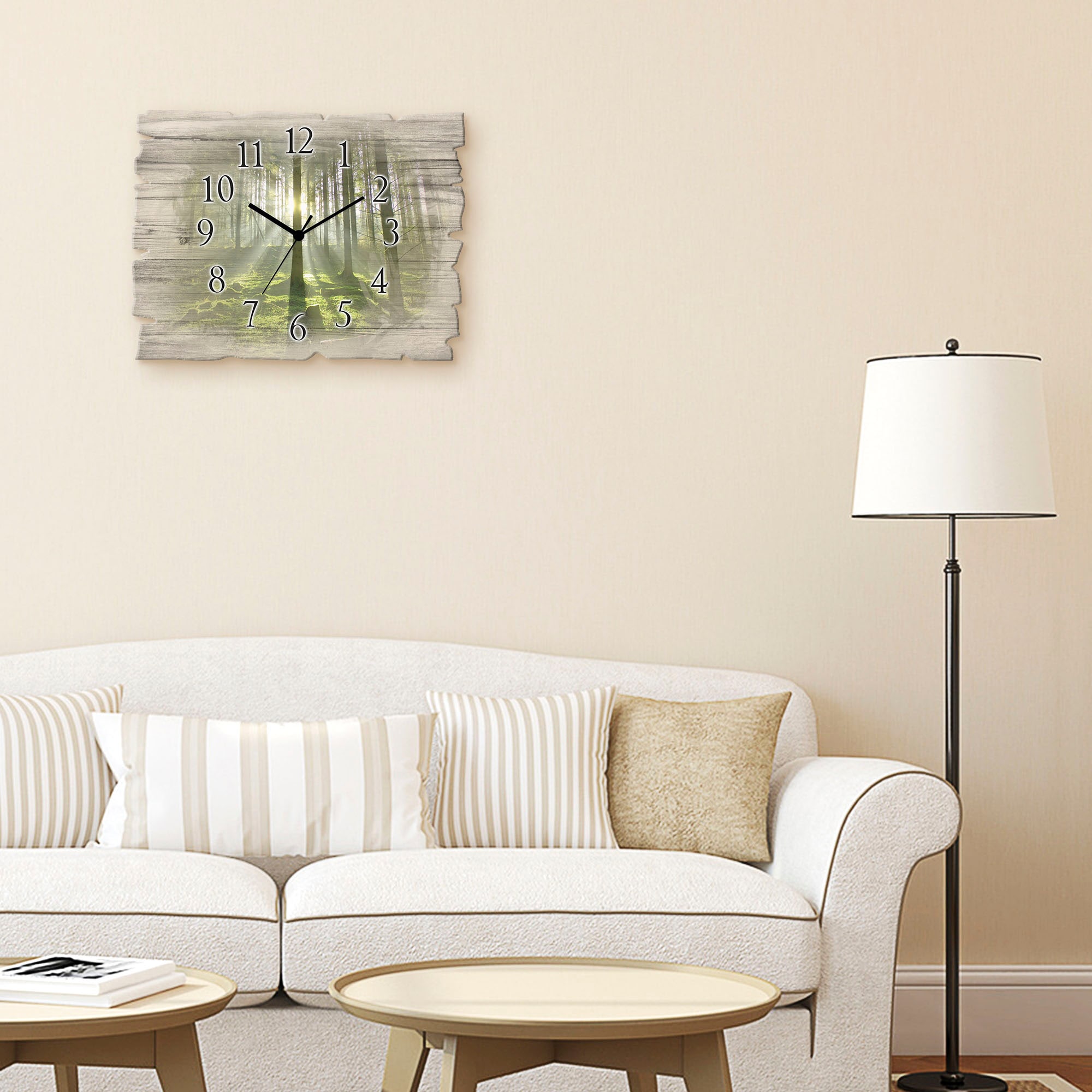 Artland Horloge murale »Wald im Gegenlicht« wahlweise mit Quarz- oder Funkuhrwerk, lautlos ohne Tickgeräusche