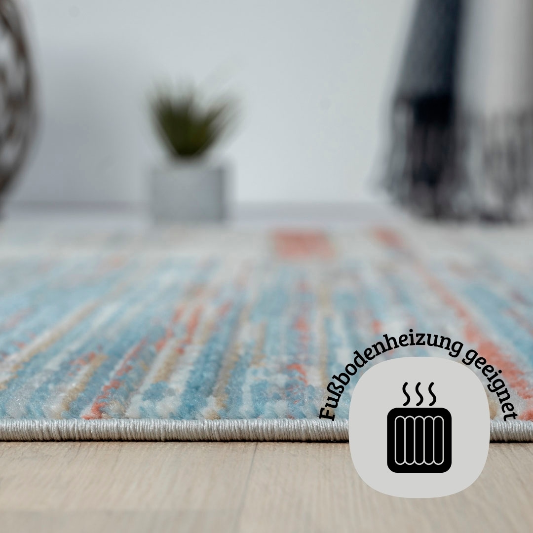 GOODproduct Teppich »Ziven« rund 8 mm Höhe Kurzflor, modernes Design, pflegeleicht, Wohnzimmer