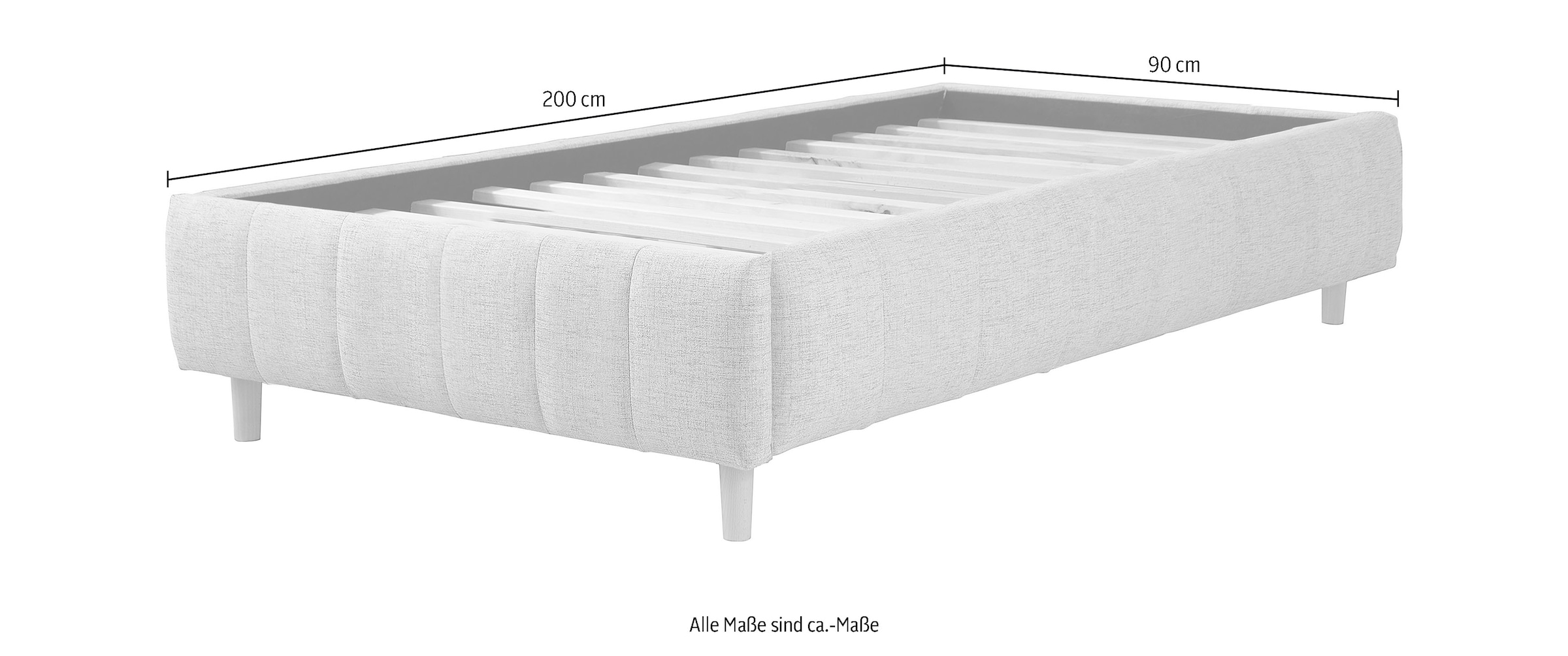 andas Polsterbett »Tarje« in 5 Breiten, auch in Überlänge 220 cm, incl. Roll-Lattenrost