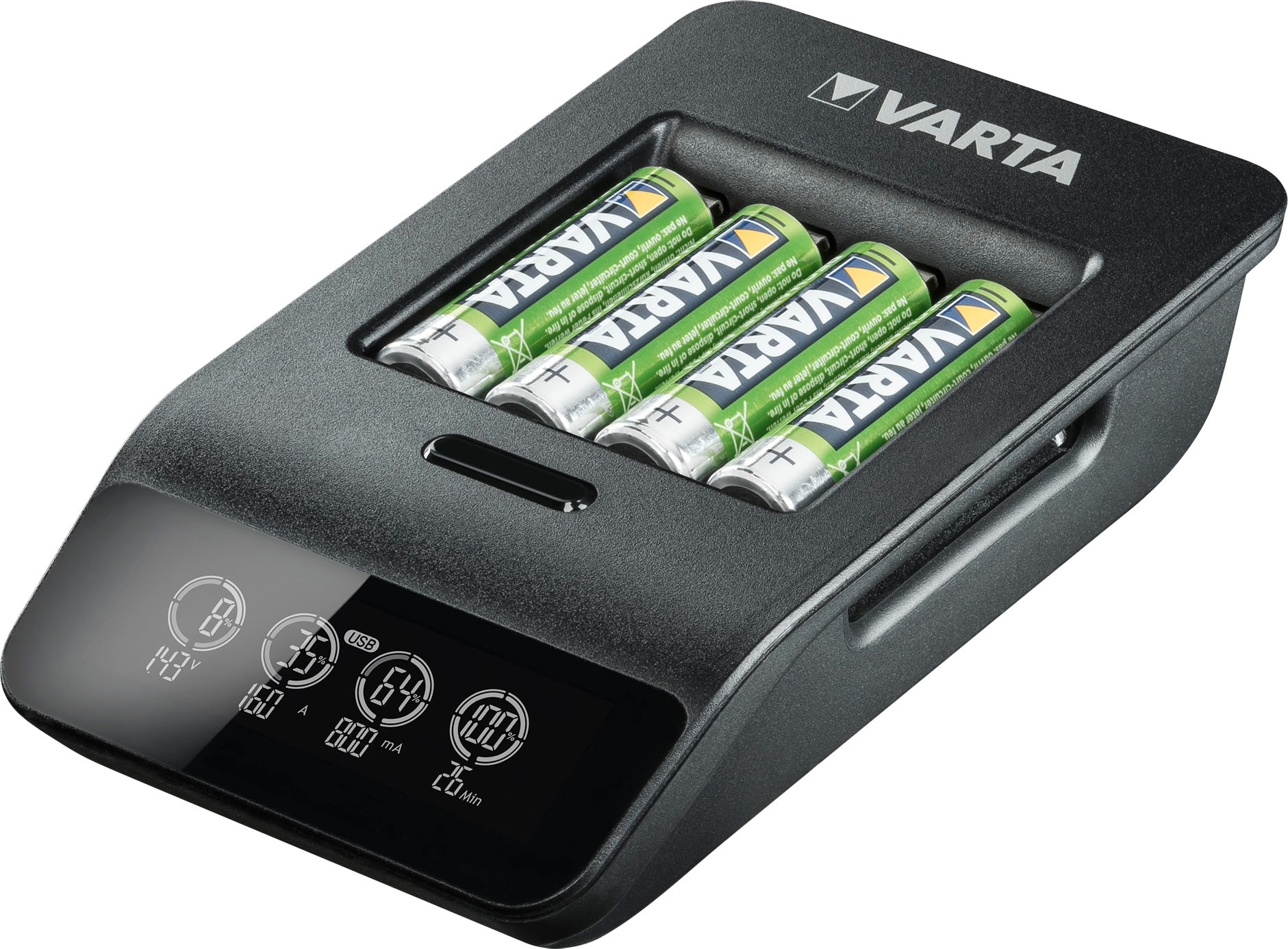 VARTA Powerstation »VARTA LCD Smart Charger+ für 4 AA/AAA-Akkus und USB-Geräte« Micro