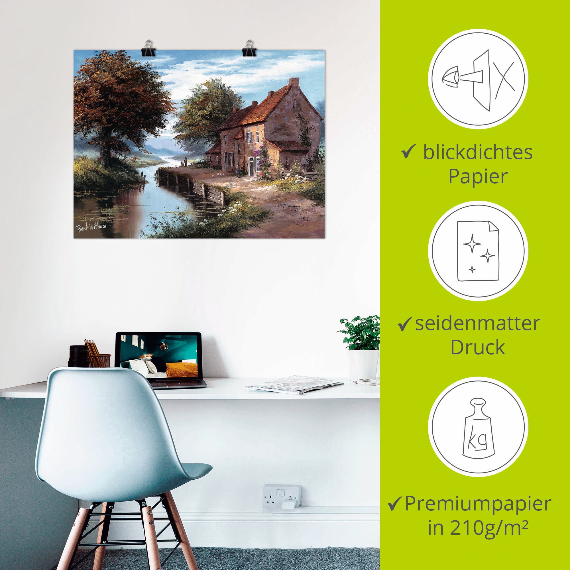 Artland Wandbild »Früher Morgen« Gewässer 1 Stk. tlg. als Leinwandbild, Poster in verschied. Grössen