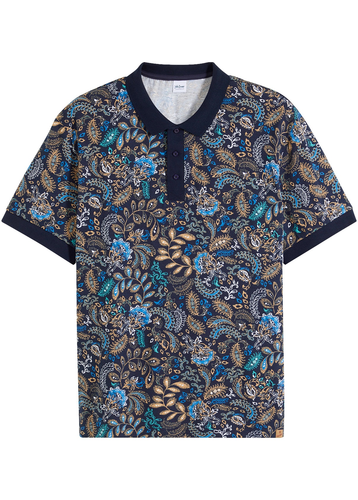 bonprix Polo avec imprimé paisley, design à manches courtes, coupe régulière