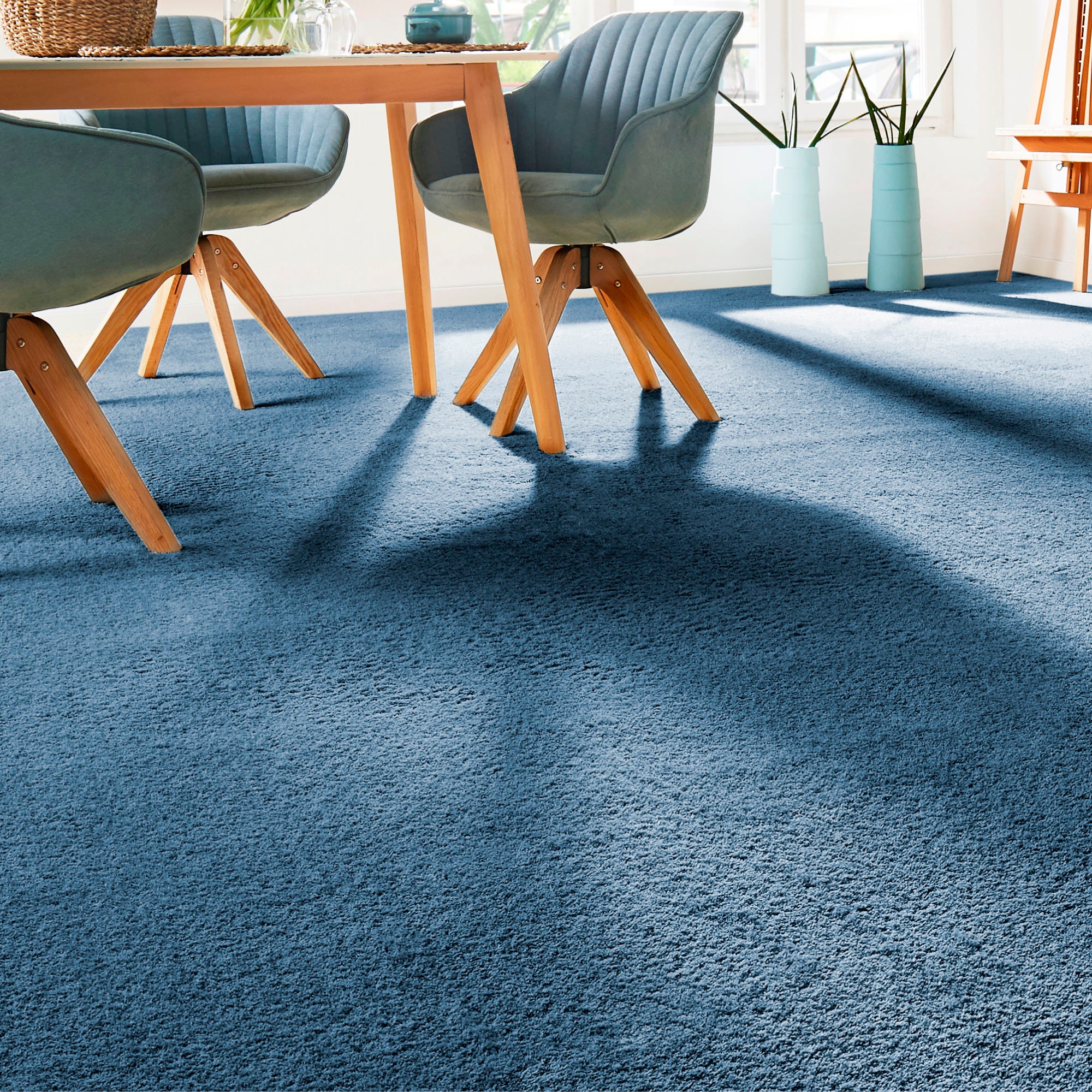 Andiamo Teppichboden »Sophie, Frisee-Velours, Made in Netherlands« rechteckig 12 mm Höhe Uni Farben, Breite 400 cm oder 500 cm, strapazierfähig & pflegeleicht