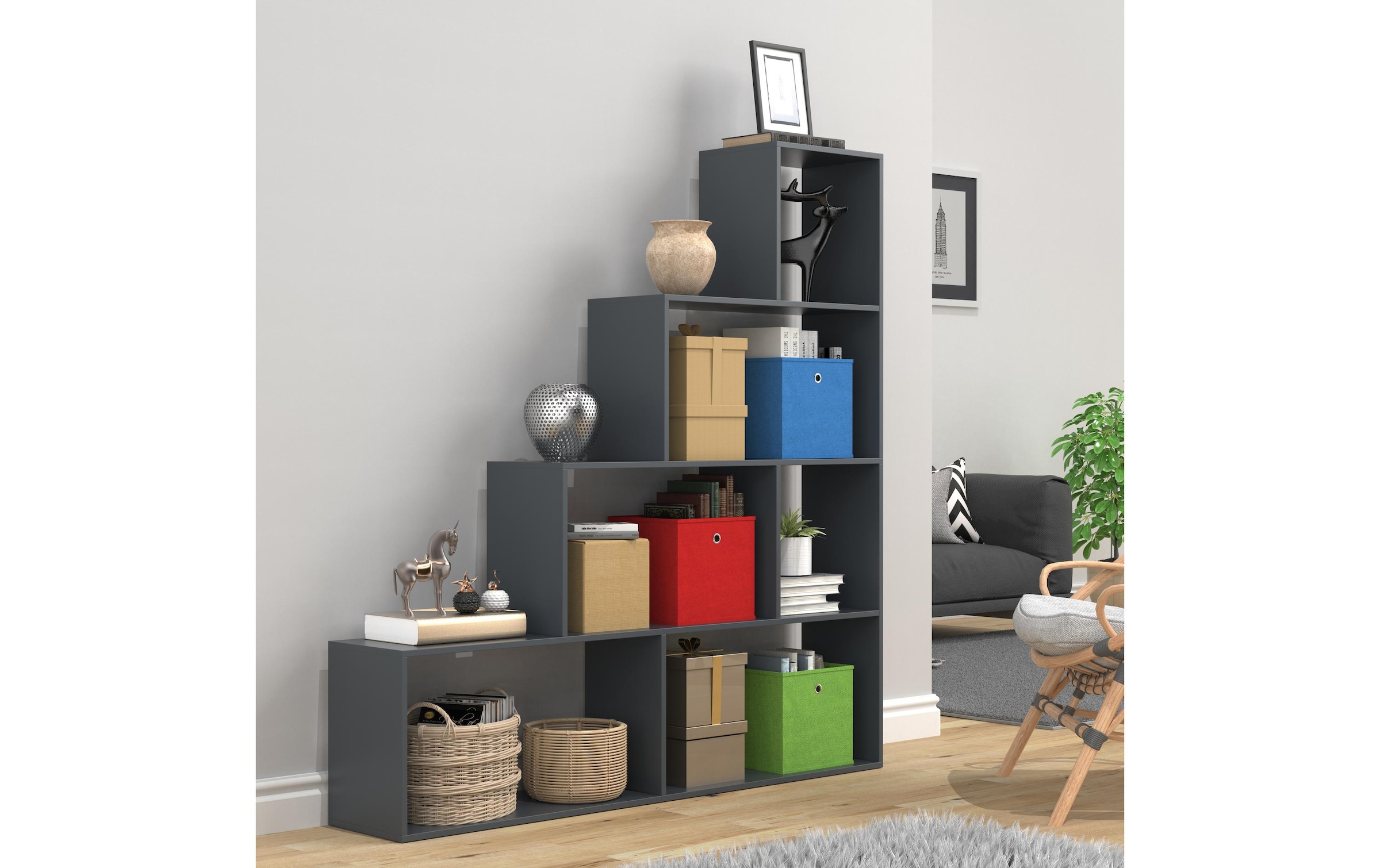 VCM Étagère »Dubila L 155 x 163 cm, Anthrazit«