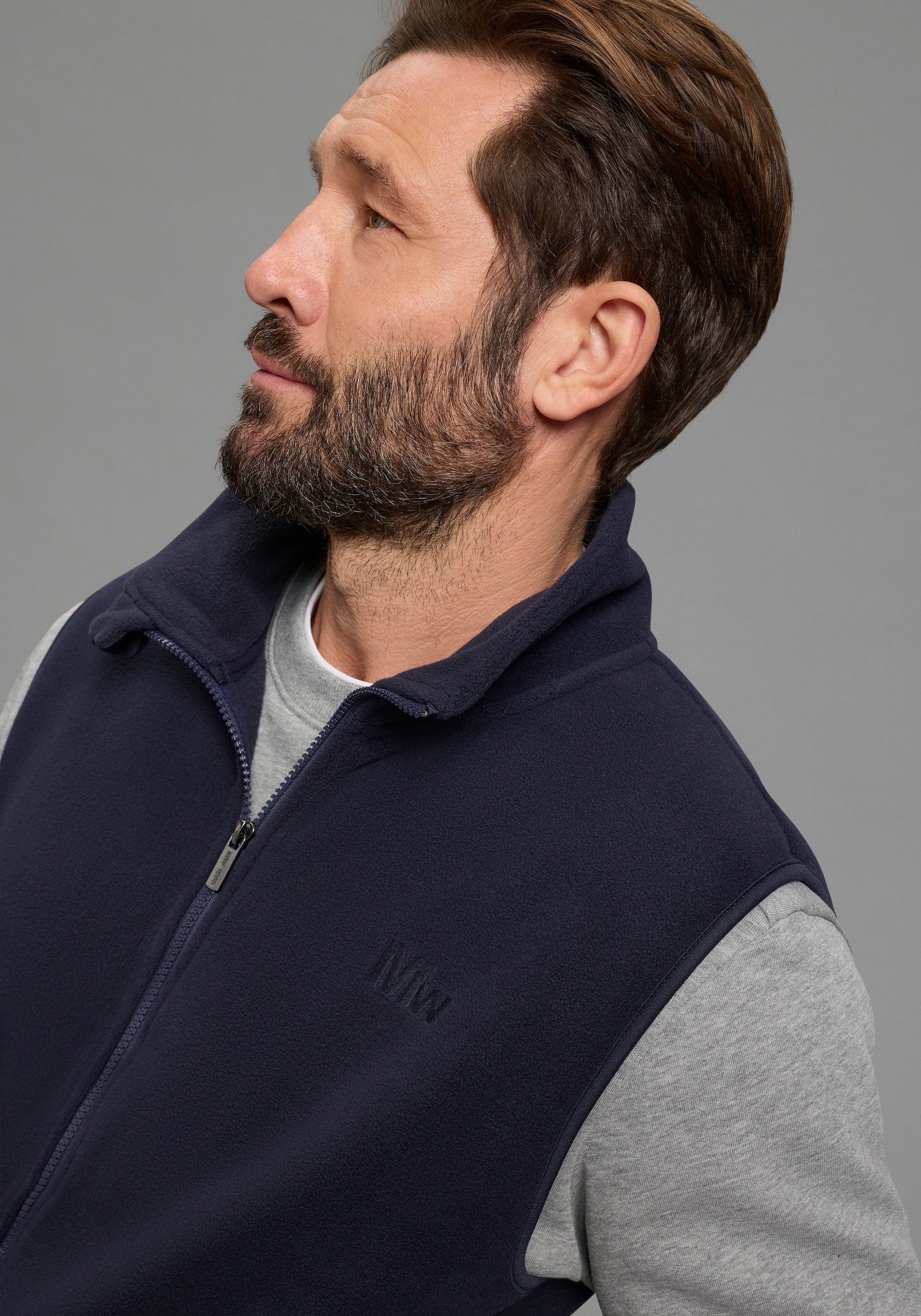 Man's World Fleecejacke aus weichem Fleece-Material, schnell trocknend