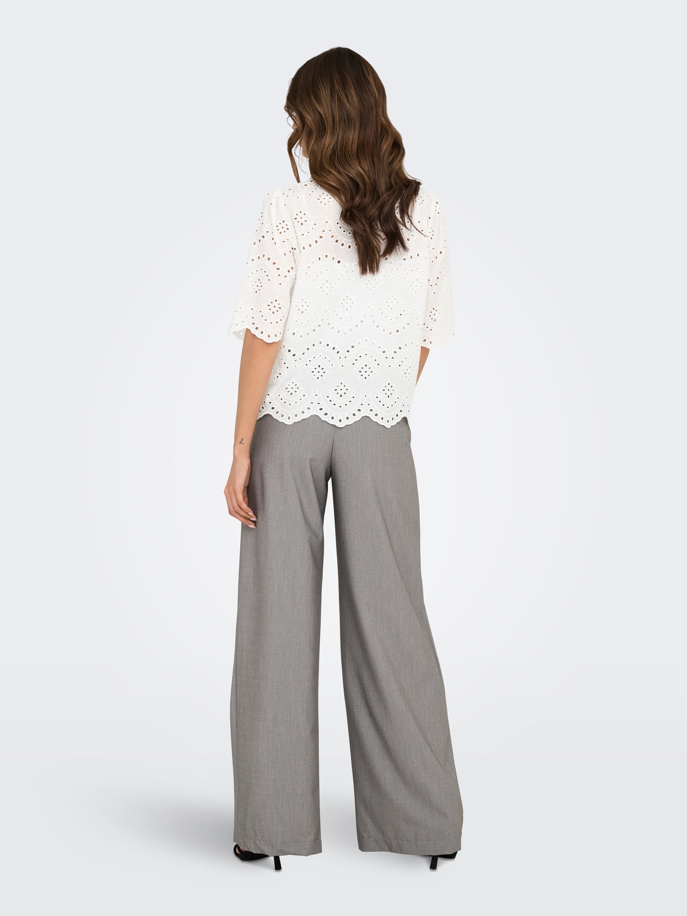 ONLY Blouse en dentelle »ONLVALAIS S/S SHIRT WVN NOOS« coton, coupe ample