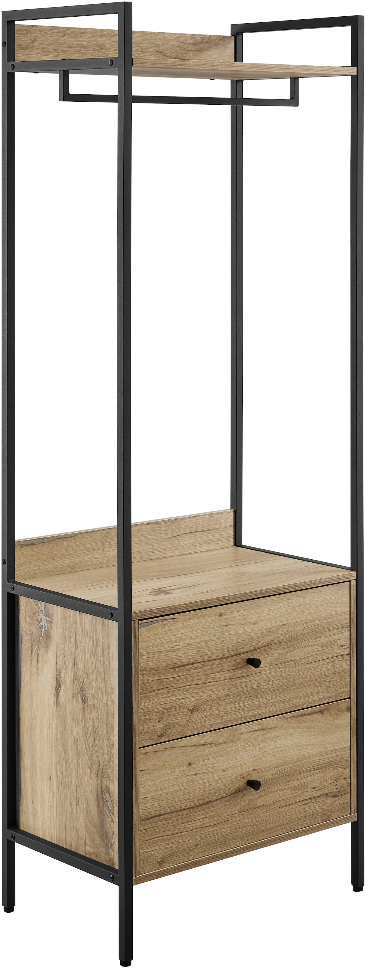 GOODproduct Garderobenschrank »Tayler« Melamin-Tischplatte, pulverbeschichtetem Metallgestell, Höhe 180 cm