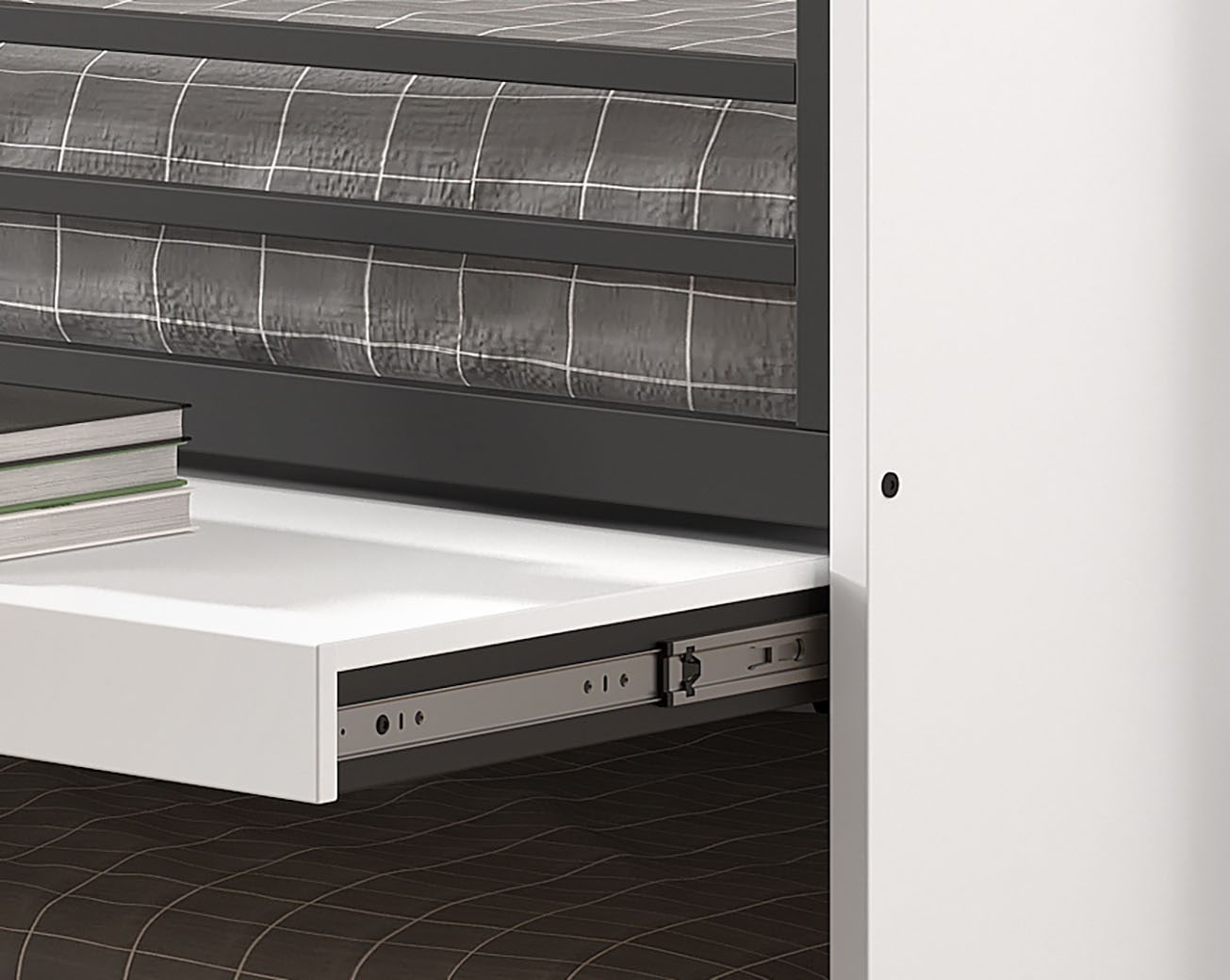 Vipack Lit superposé »praktisches Etagenbett mit viel Funktion, 2 Dekore zur Wahl« L/H/P env. 219x114x98 cm, échelle métal et protection anti-chute noire,  pour petits espaces, 2 surfaces de couchage, tiroir-lit, incl. bureau