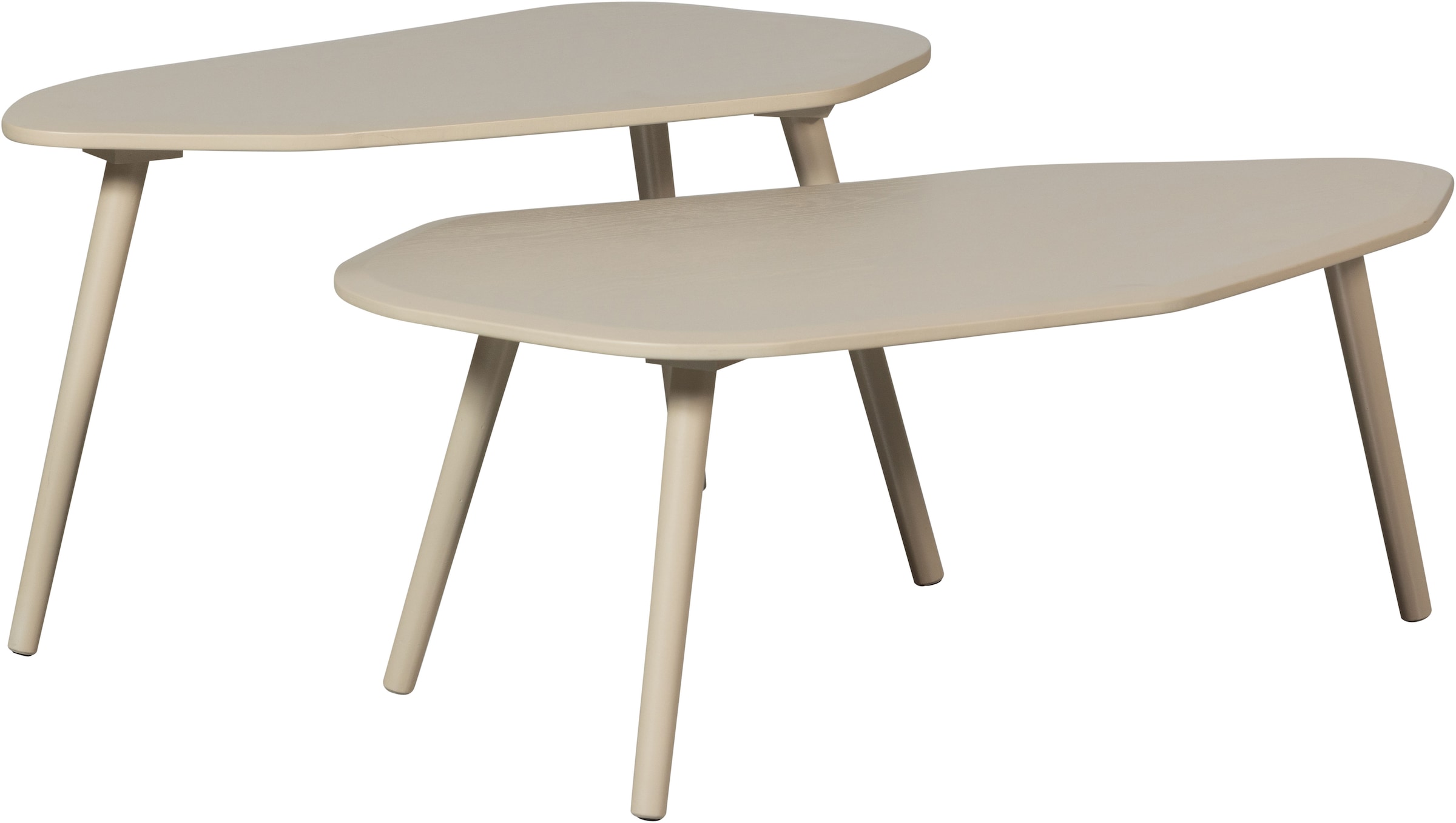 WOOOD Table d'appoint »Davina von MDF mit organischer Tischplatte B 90 x T 50 x H 40 cm« Ensemble, 2 cuis tlg. lot de 2, capacité de charge 5 kg chacun, combinaison pieds/table librement choisissable
