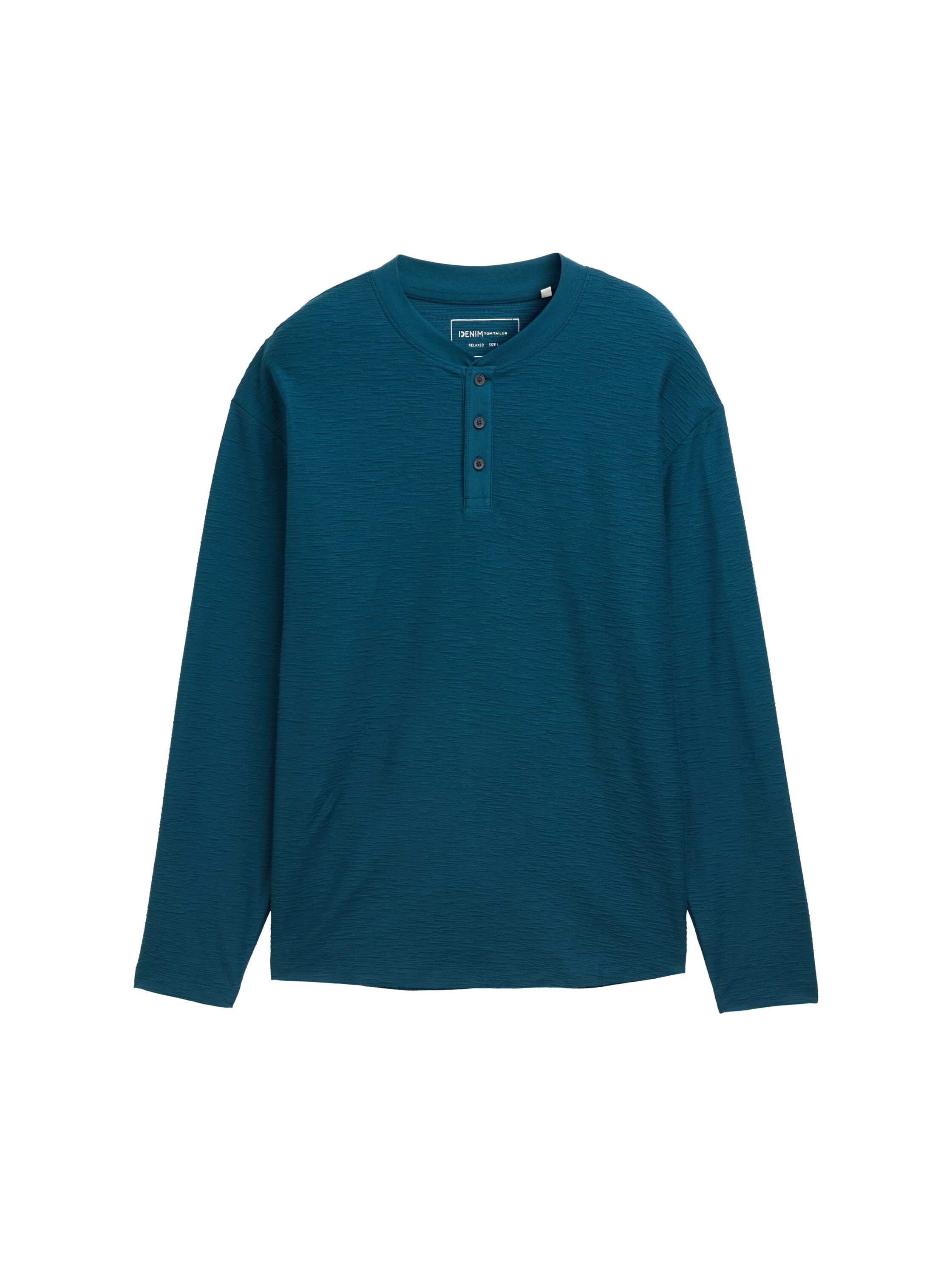 TOM TAILOR Denim T-shirt à manches longues mit Knopfleiste