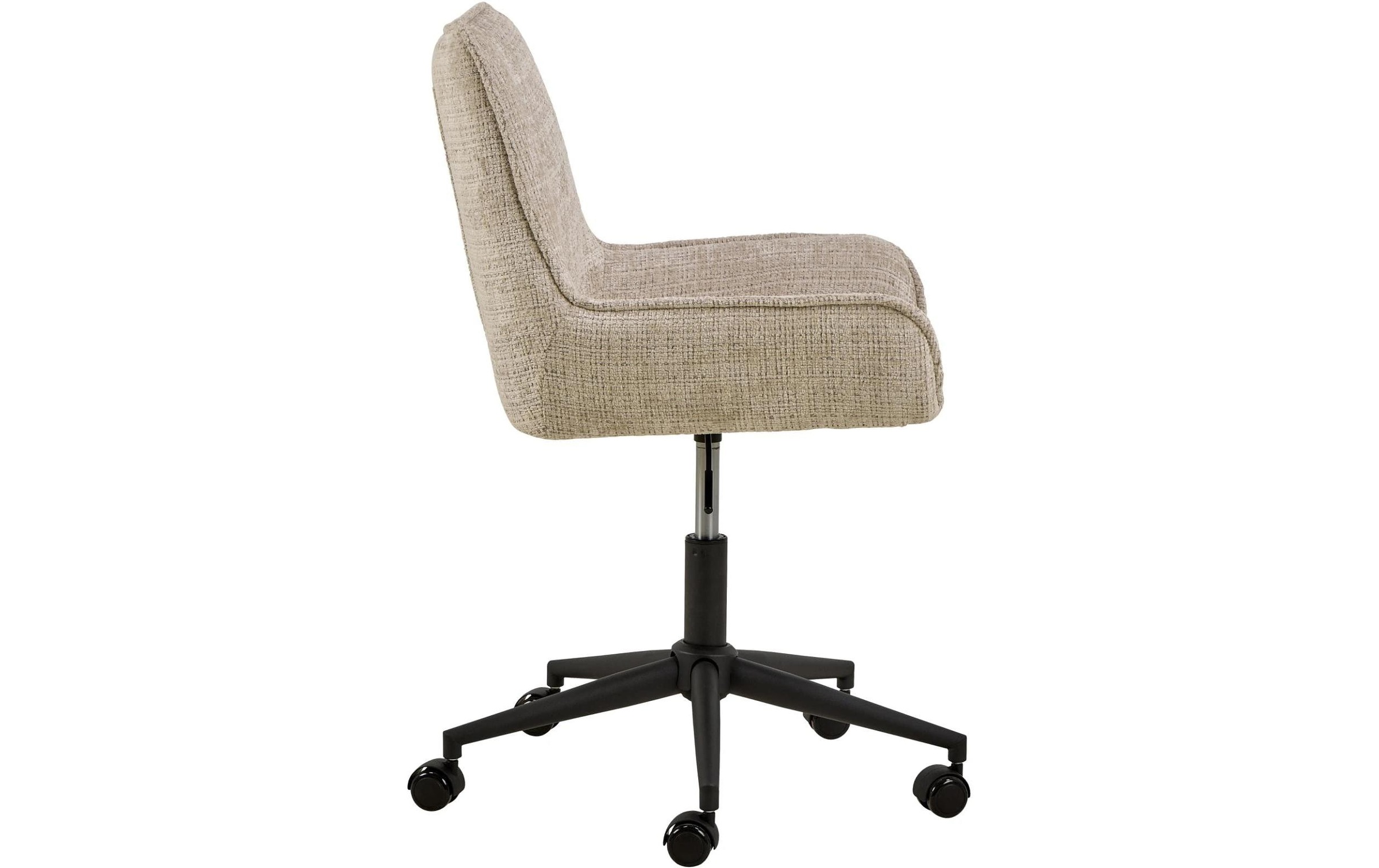 AC Design Schreibtischstuhl »Eddie, Bürostuhl, Computerstuhl, Drehstuhl« () 1 Stk.Bürostuhl, beiger Stoff, geschwungene Form, Drehfunktion, FSC™