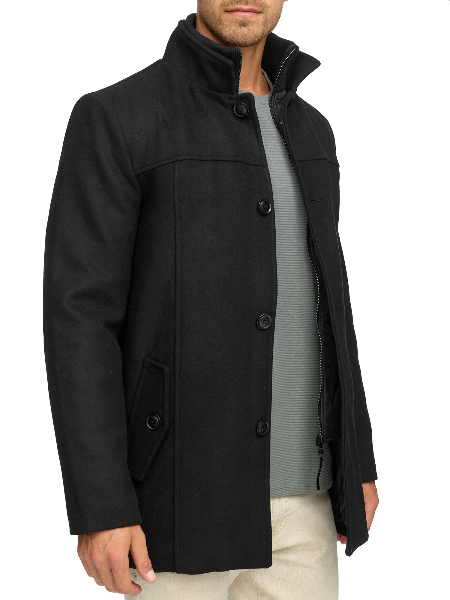 Indicode Veste en laine »INLunik« ohne Kapuze