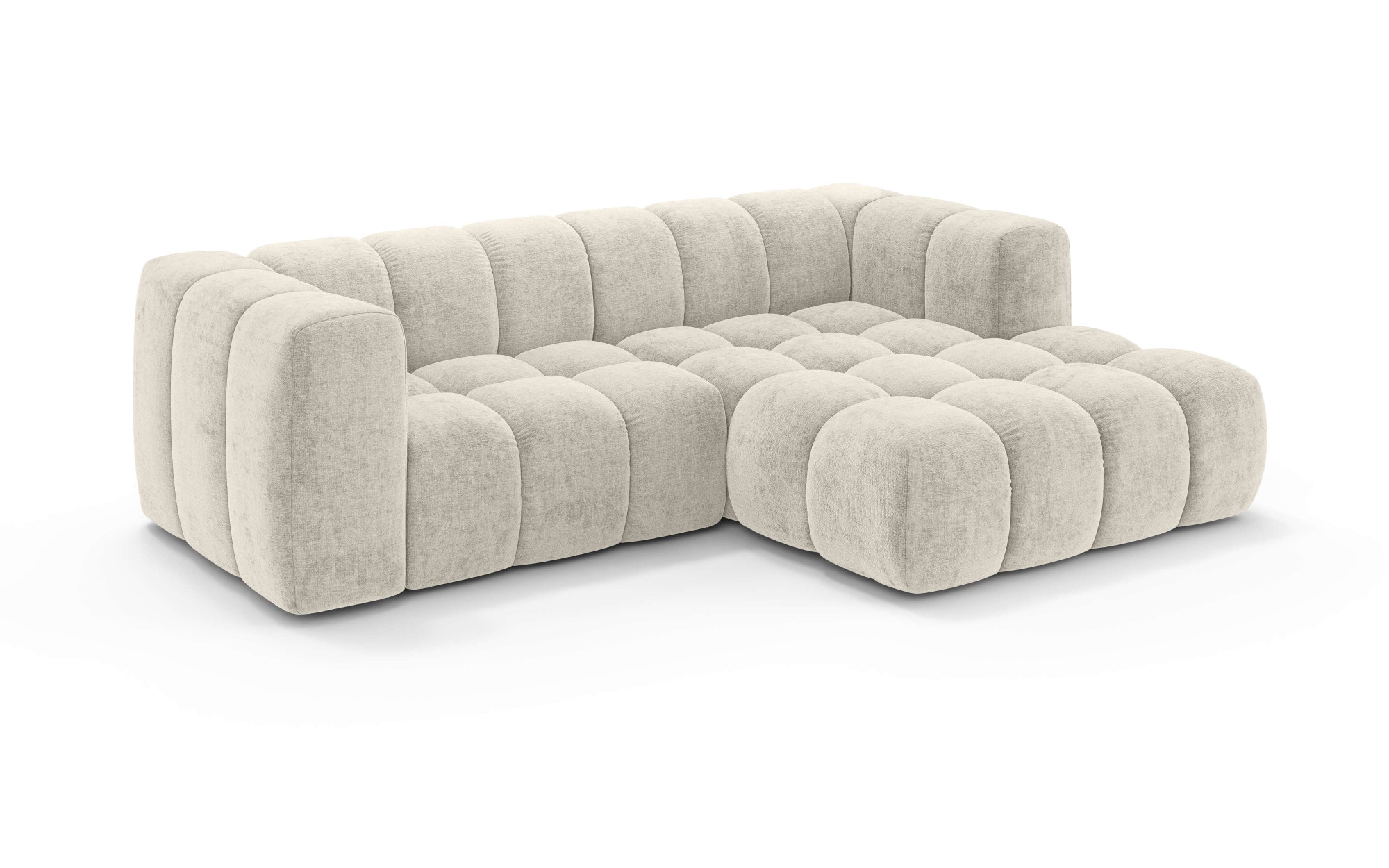 homsy by Ana Johnson Canapé d'angle »»L« BOUBELLE L-Form, Design-Sofa, Bubble-Optik, Breite 247 cm« hoher Sitzkomfort dank Wellenunterfederung, L Sitztiefe 63 cm