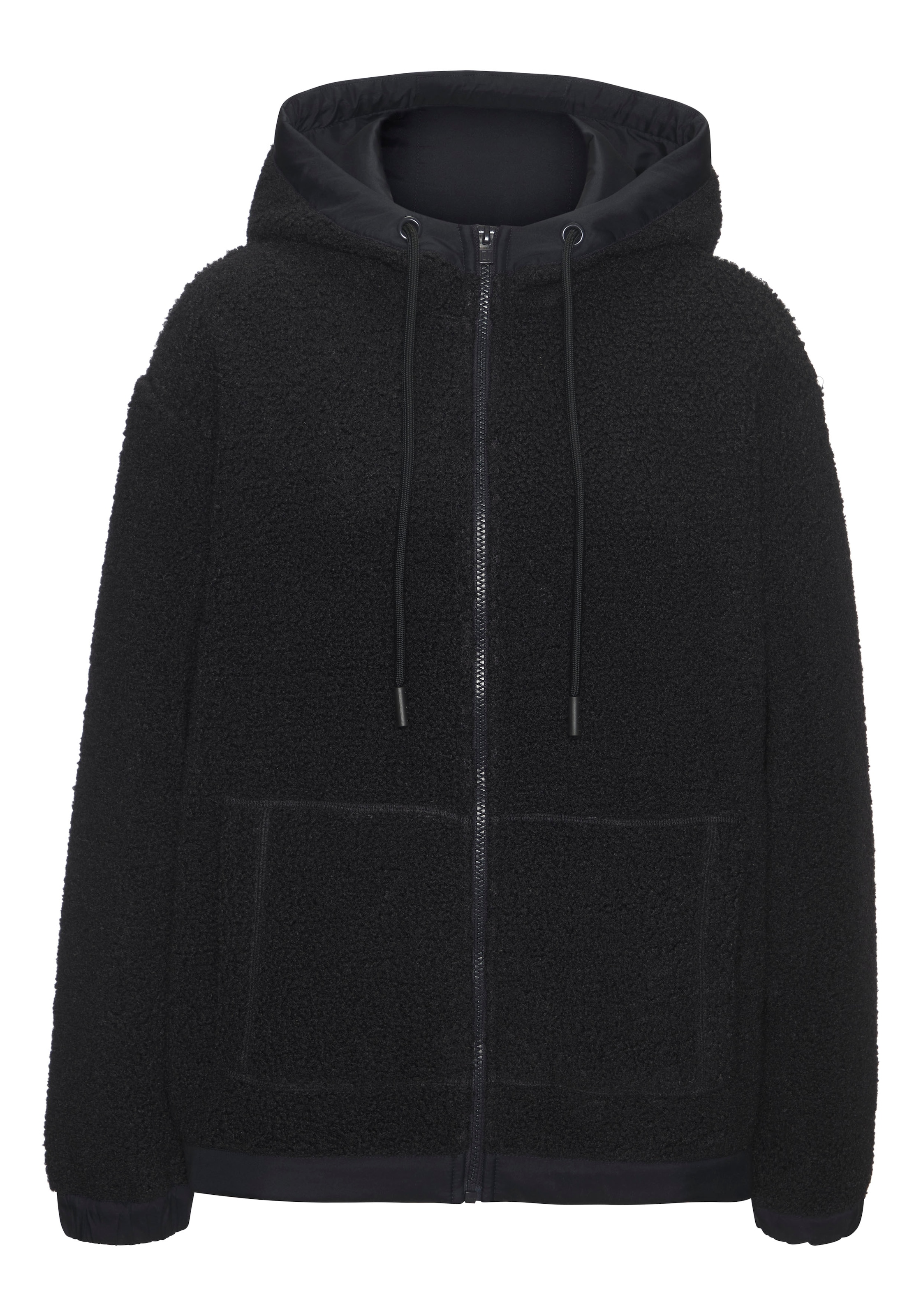Elbsand Veste polaire mit Kapuze aus Teddy-Fleece- mit Kapuze und schönem Logo auf der Rückseite