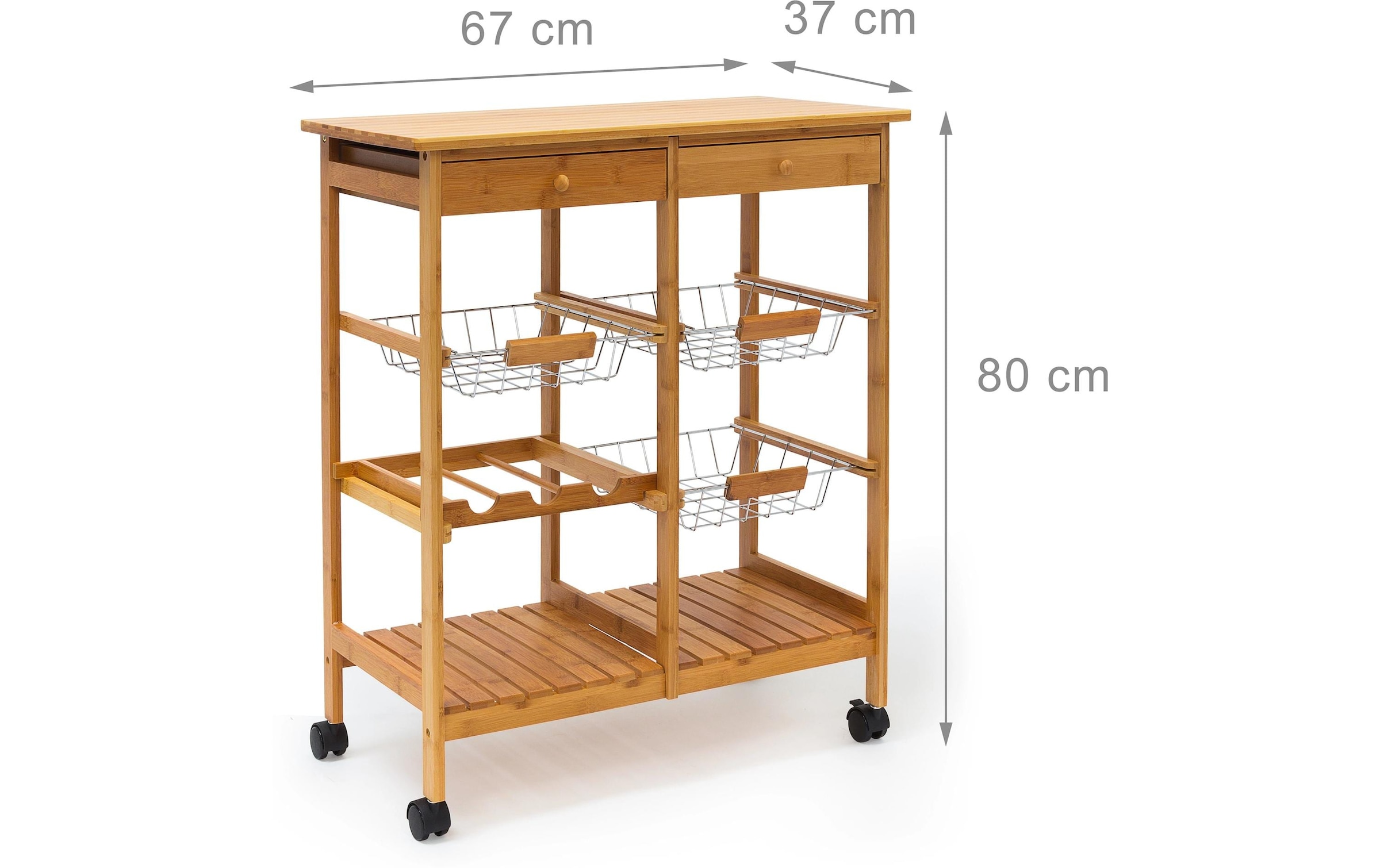 relaxdays Küchenwagen »James XXL 80 x 67 x 37 cm«