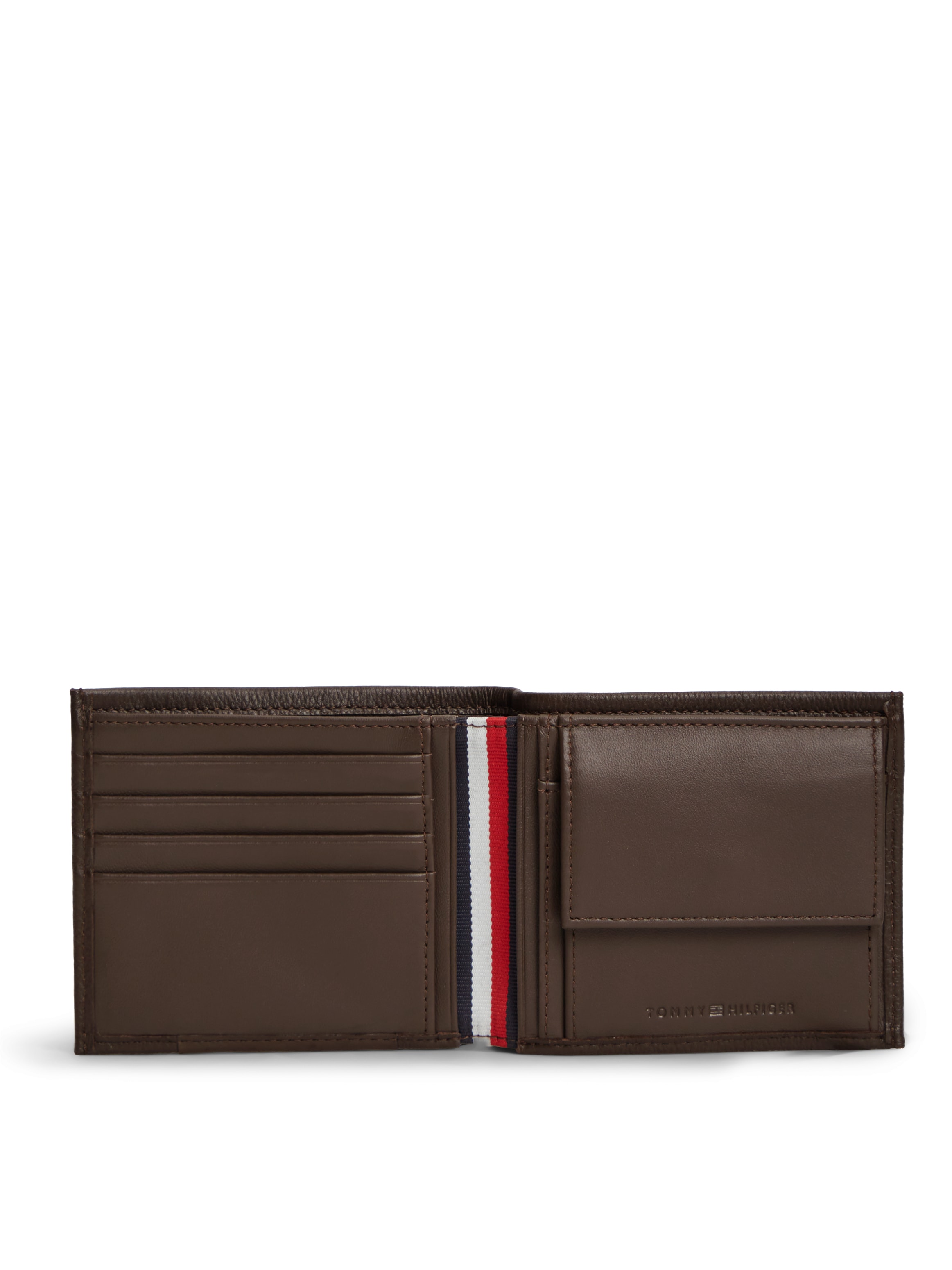 Tommy Hilfiger Geldbörse »TH CORP CC AND COIN« Herren Geldbeutel, Portemonnaie mit farbigem Textilstreifen im Inneren