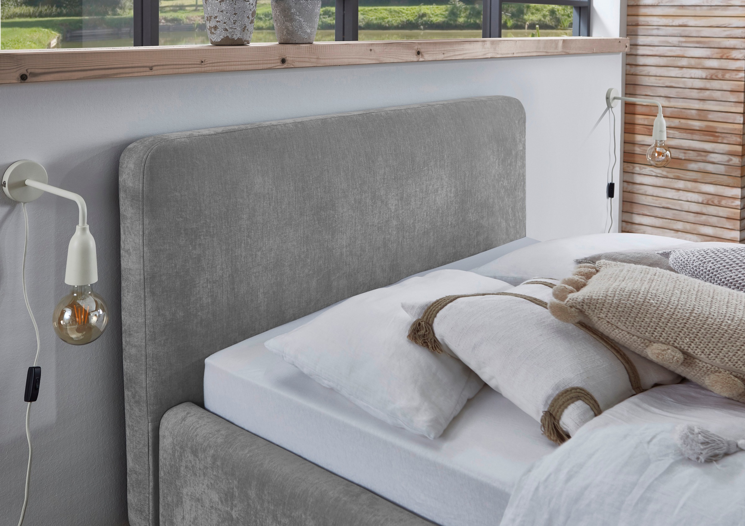 meise.möbel Lit rembourré »Polsterbett MATTIS, Bett wahlweise mit Bettkasten, Webstoff« Surfaces de couchage : 120x200cm, 140x200cm, 160x200cm & 180x200cm