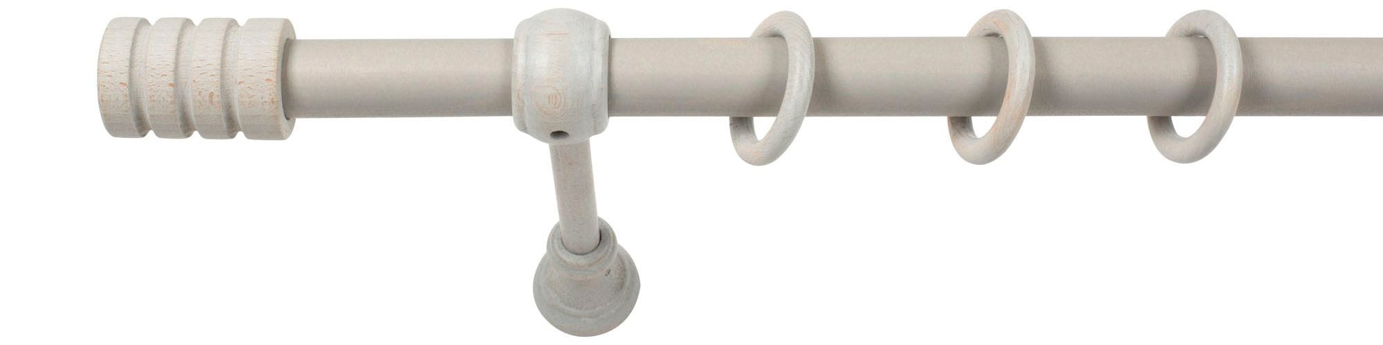 SN DECO GROUP Tringle à rideaux »Pisa« 1 course-läufig Fixmass 28 mm, Holz, verschiedene Längen und Farben, Komplettset