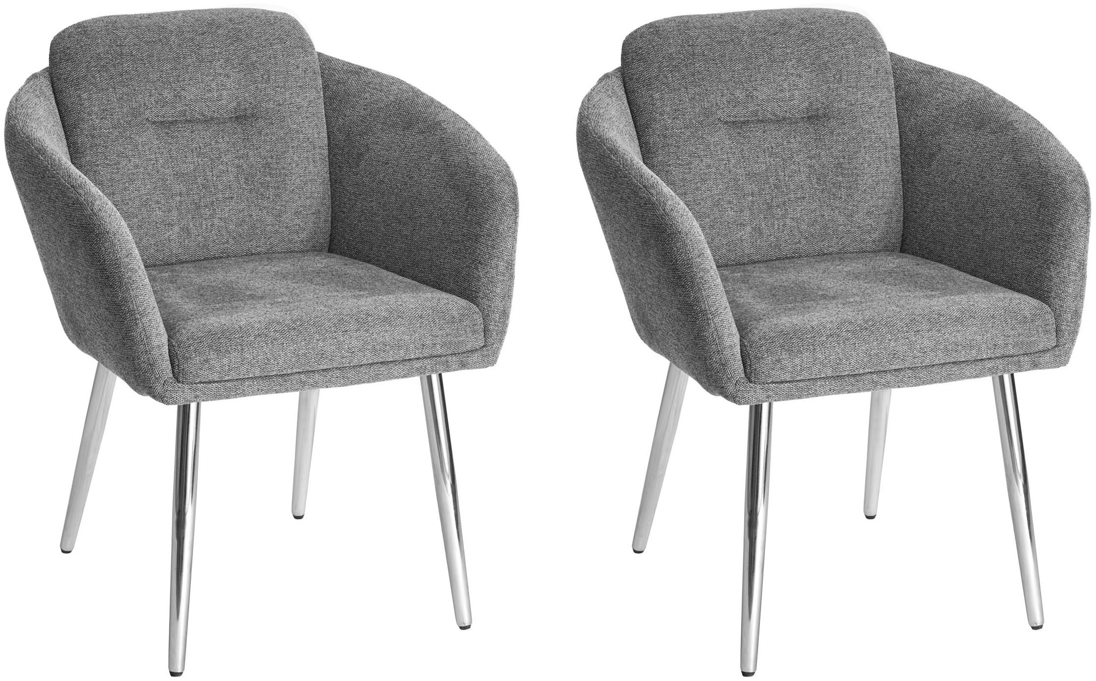 LeGer Home by Lena Gercke Chaise de salle à manger »Fleur« (Set) 2 cuisStrukturstoff, ergonomisches Design, gesteppte Rückenlehne