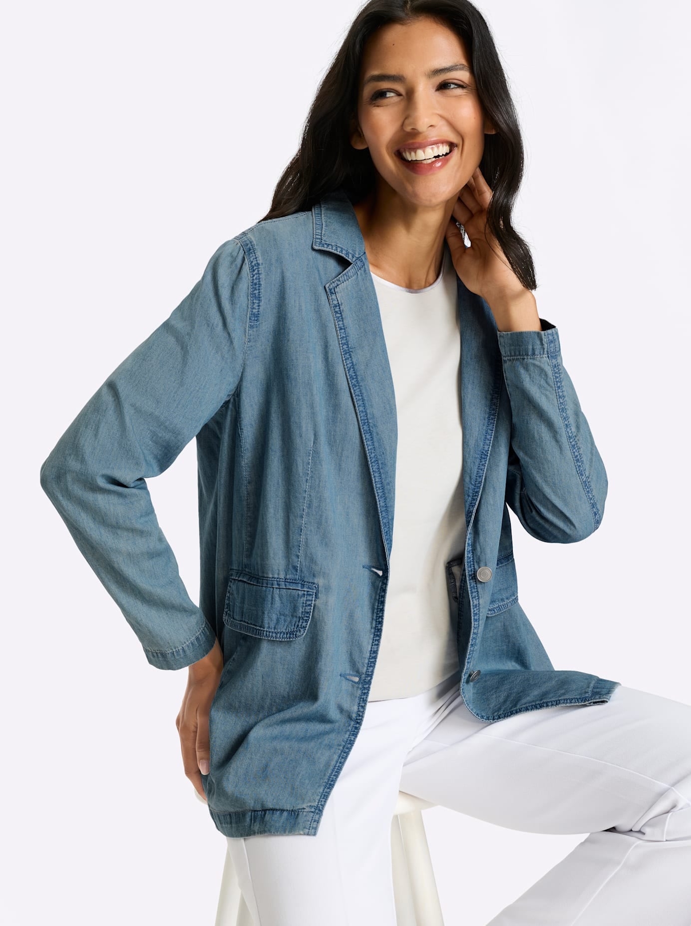 Classic Basics Jeansjacke ohne Kapuze