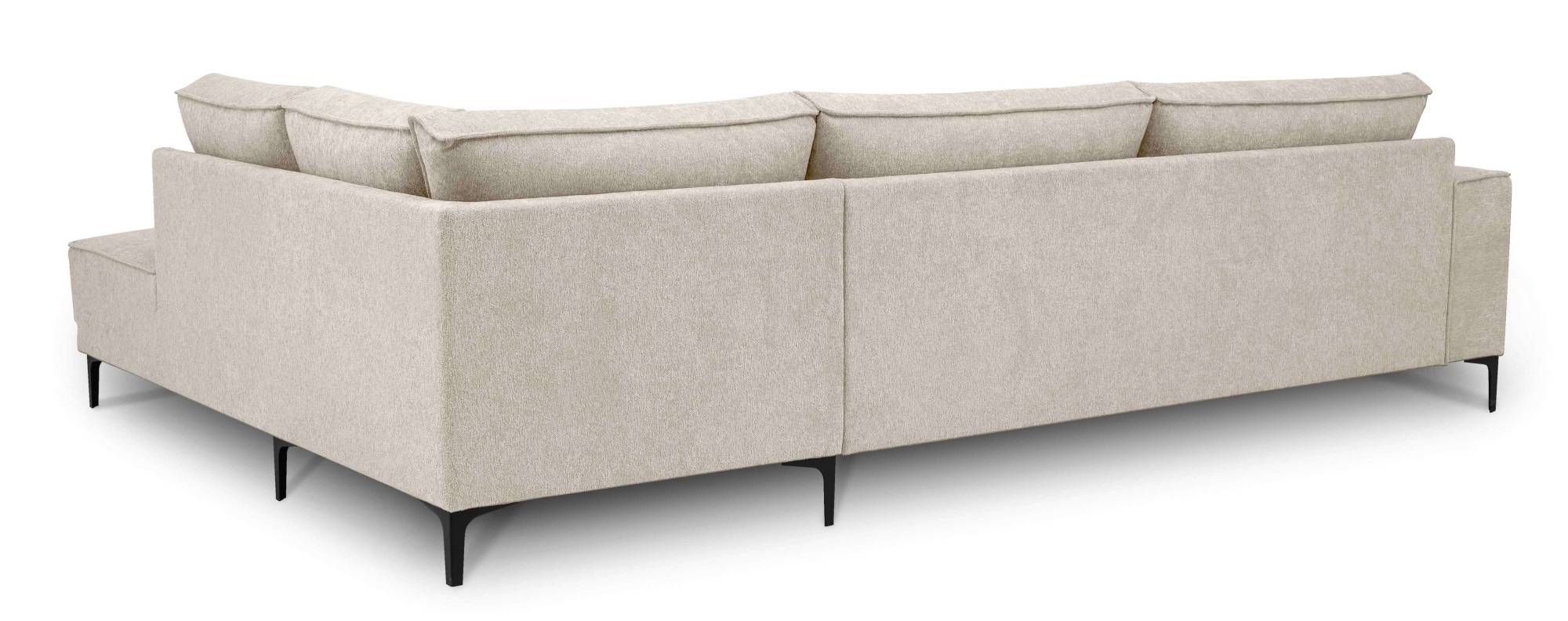 GOODproduct Canapé d'angle »OLAND Bouclé L-Form, B: 289 cm, Skandi-Design« structure, tissu plat, microfibre de luxe, bouclé