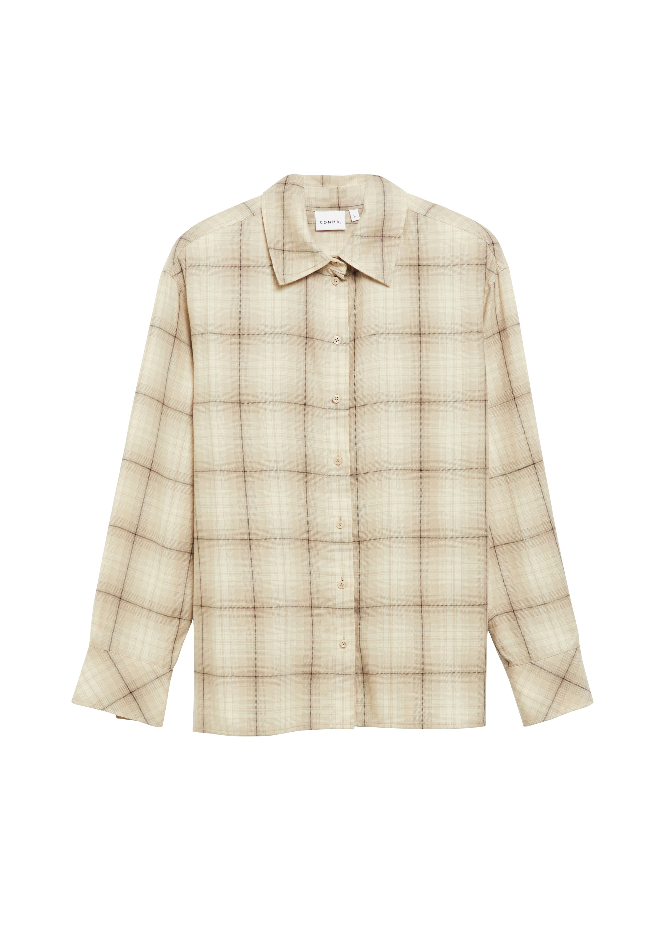 Comma Blouse à carreaux im Oversize-Look