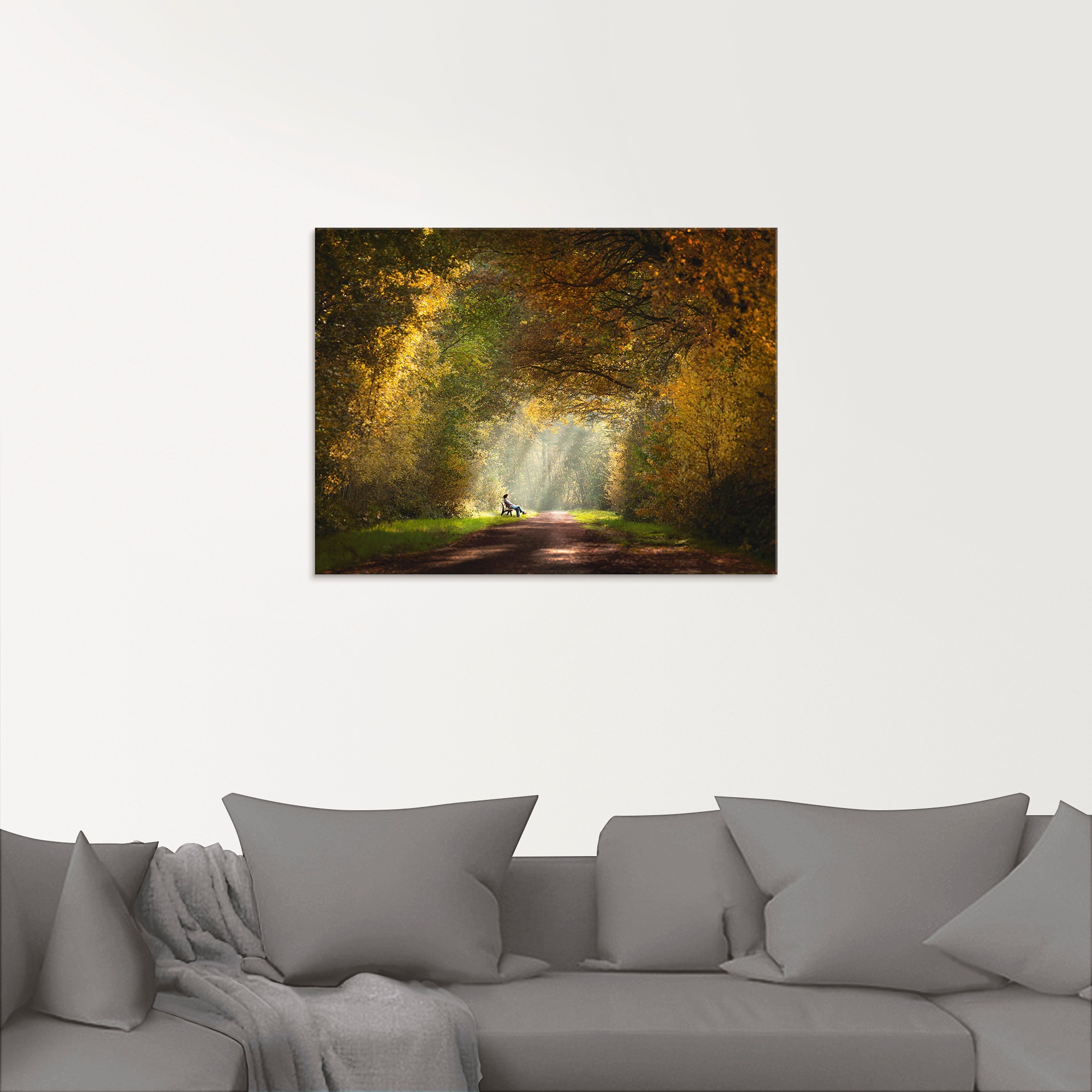 Artland Glasbild »Licht am Ende des Tunnels...« Wald 1 Stk. tlg. in verschiedenen Grössen