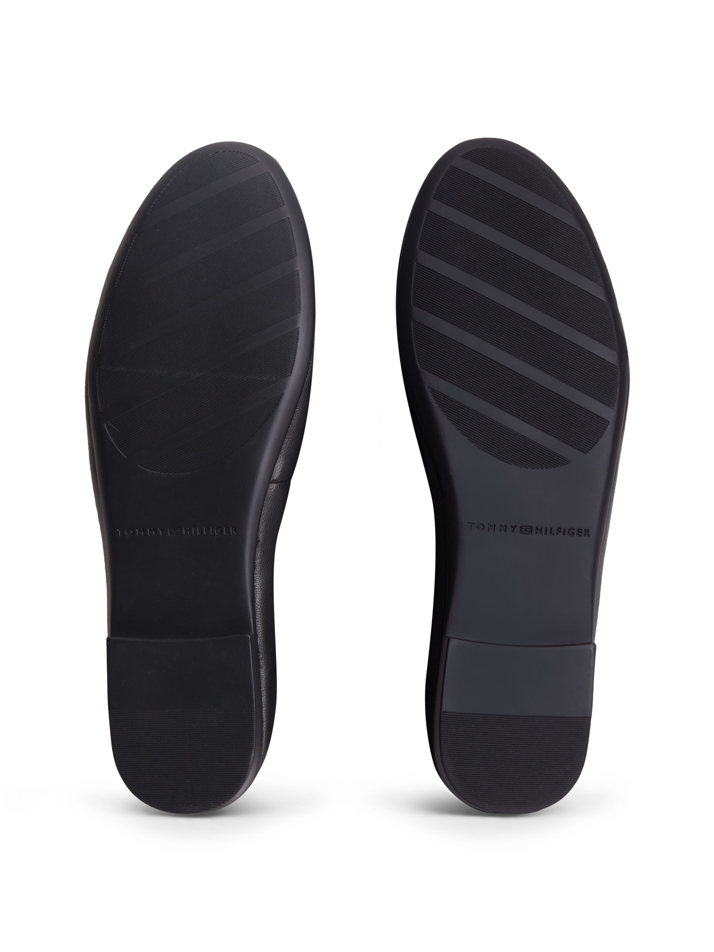 Tommy Hilfiger Ballerine »TH PLATE LEATHER BALLERINA«  Chaussure à enfiler, chaussure business avec élément décoratif élégant - forme étroite