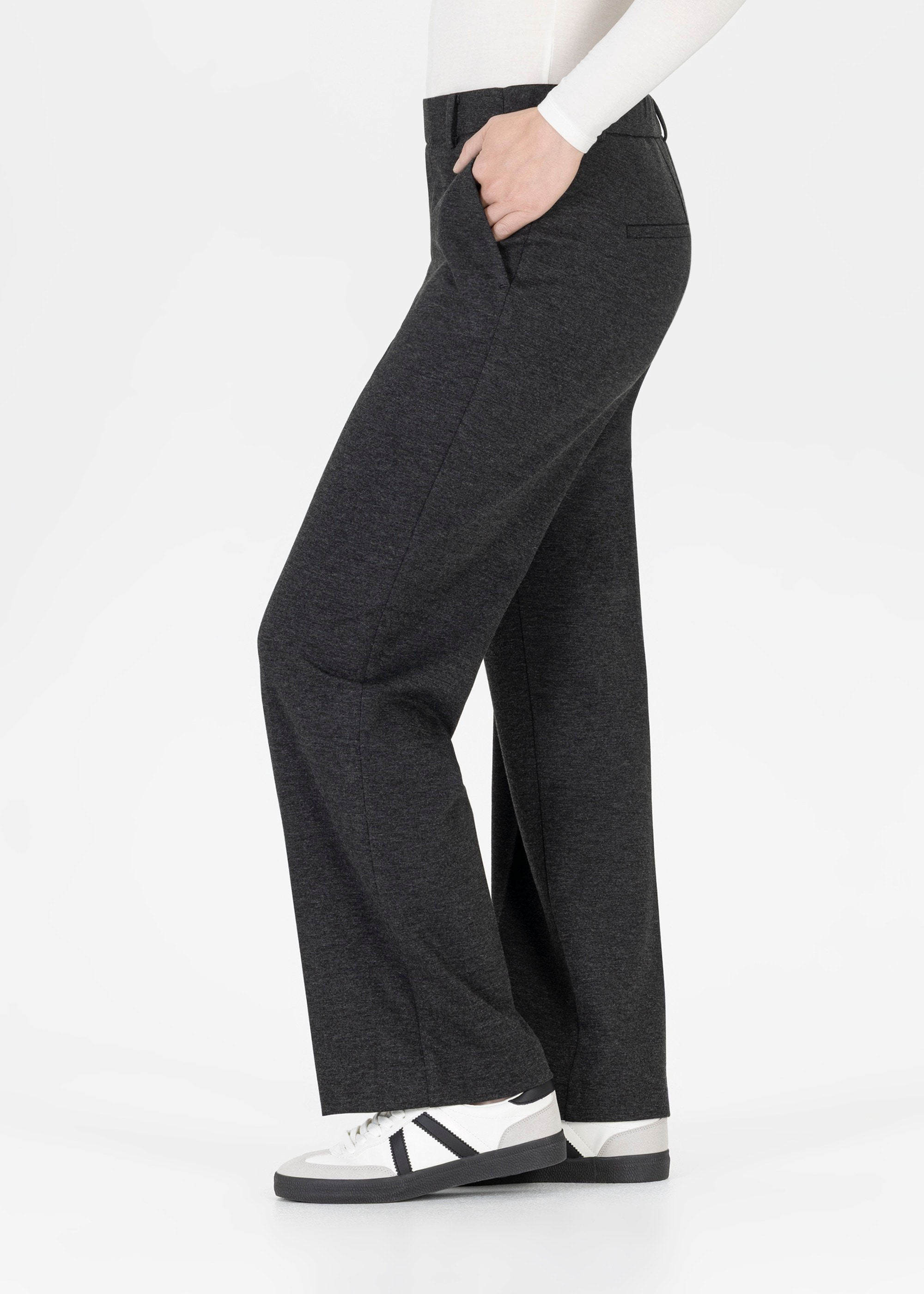 Stehmann Pantalon en jersey »Fenja2-780«  im Straight Fit, mit Bügelfalte