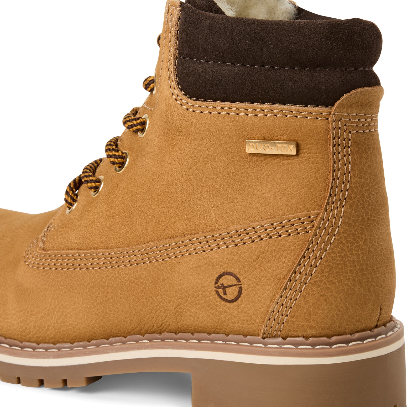 Tamaris Bottes d'hiver  à talon bloc, bottine à lacets avec équipement DUO-TEX