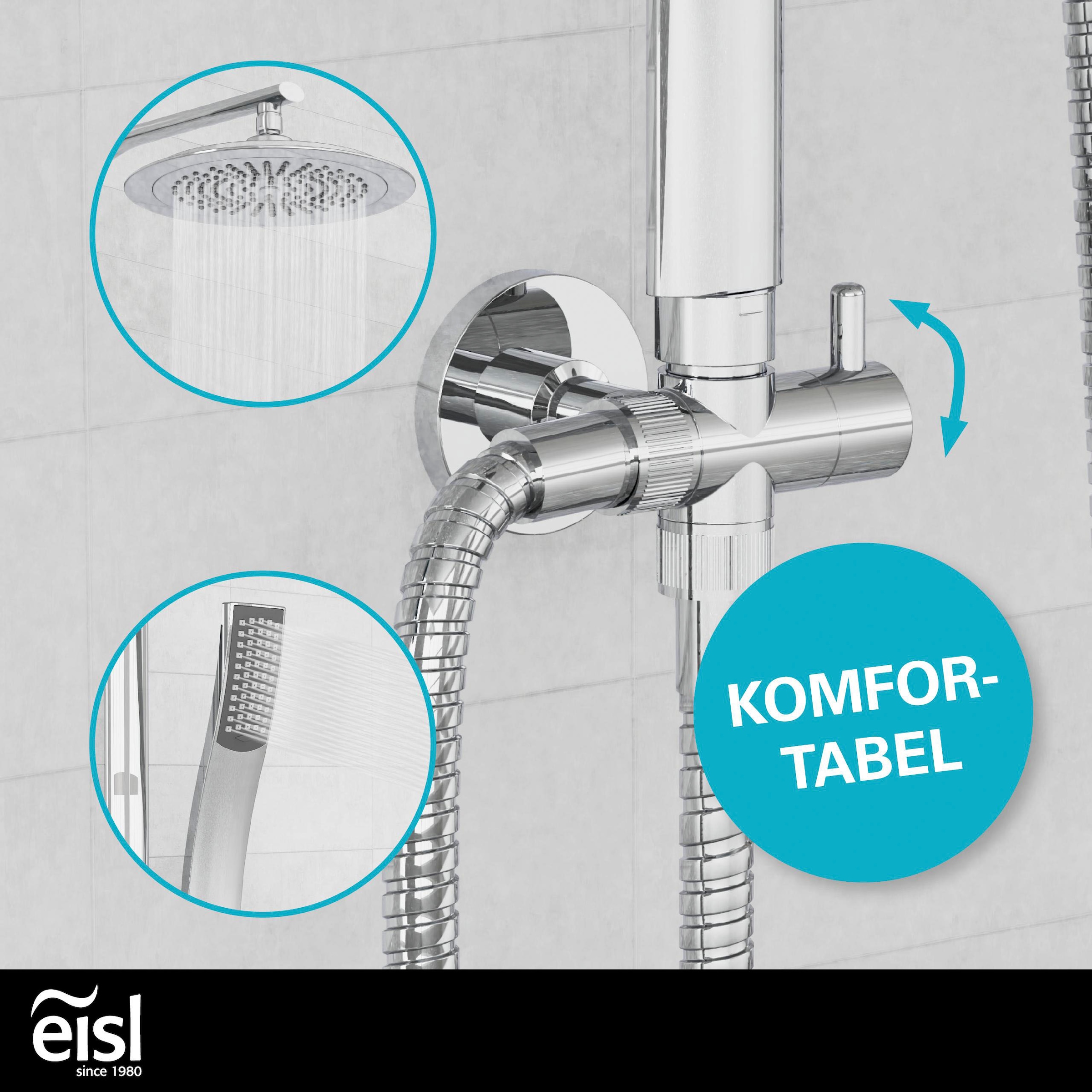 Eisl Duschsystem »STILOVAL« Regendusche ohne Armatur, Duschsystem mit Kopfbrause und Handbrause