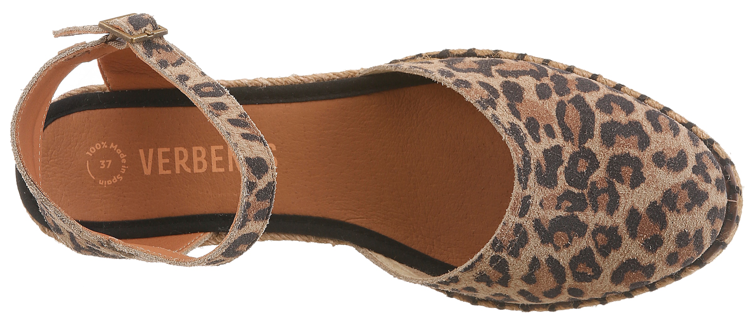 VERBENAS Pompes à sling »MALENA LEO«  Sandale compensée, chaussure d'été, chaussure de vacances motif léopard