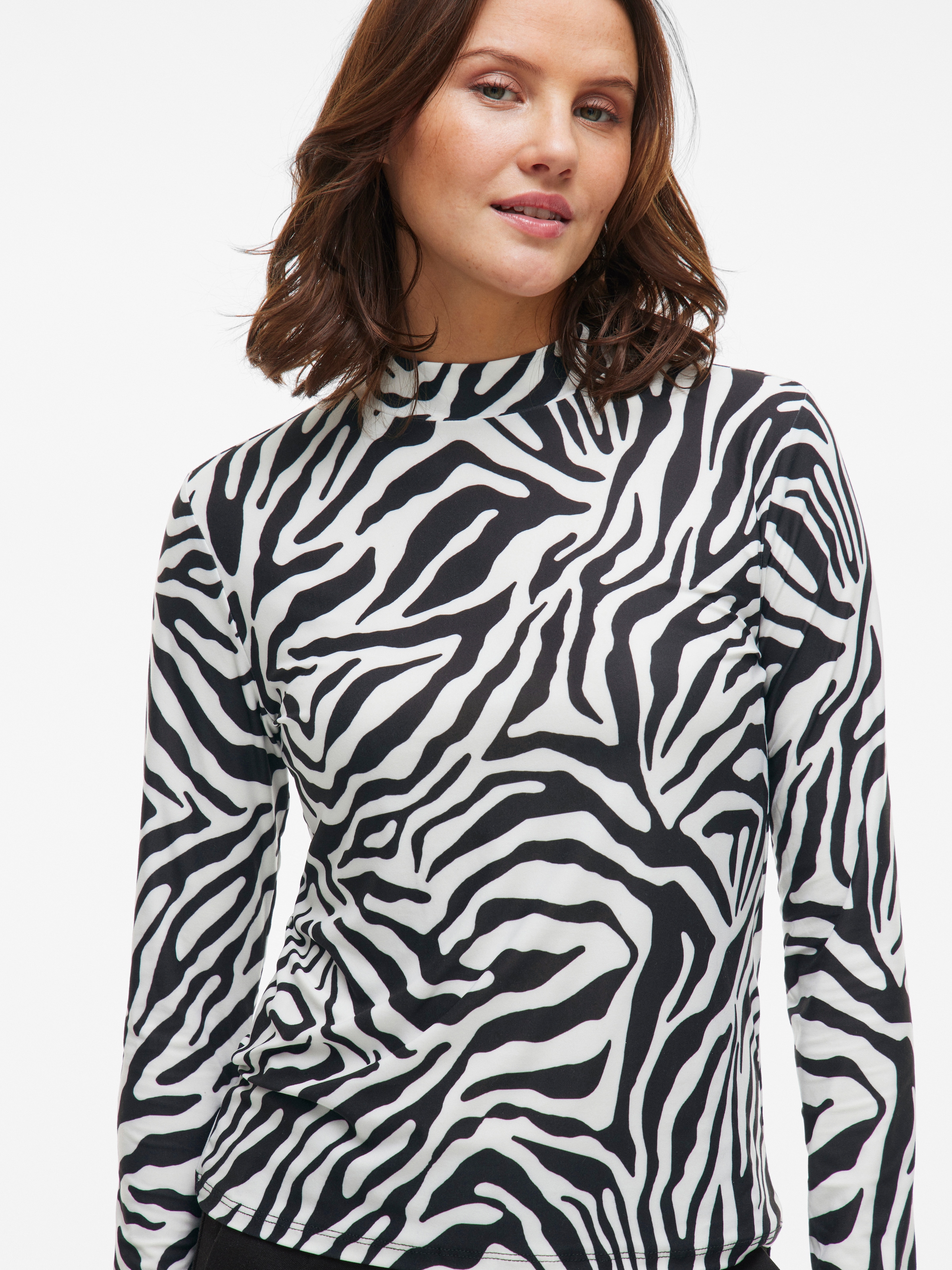 Vila »VILEOA L/S ROLLNECK TOP - NOOS« Materialmix, regular fit