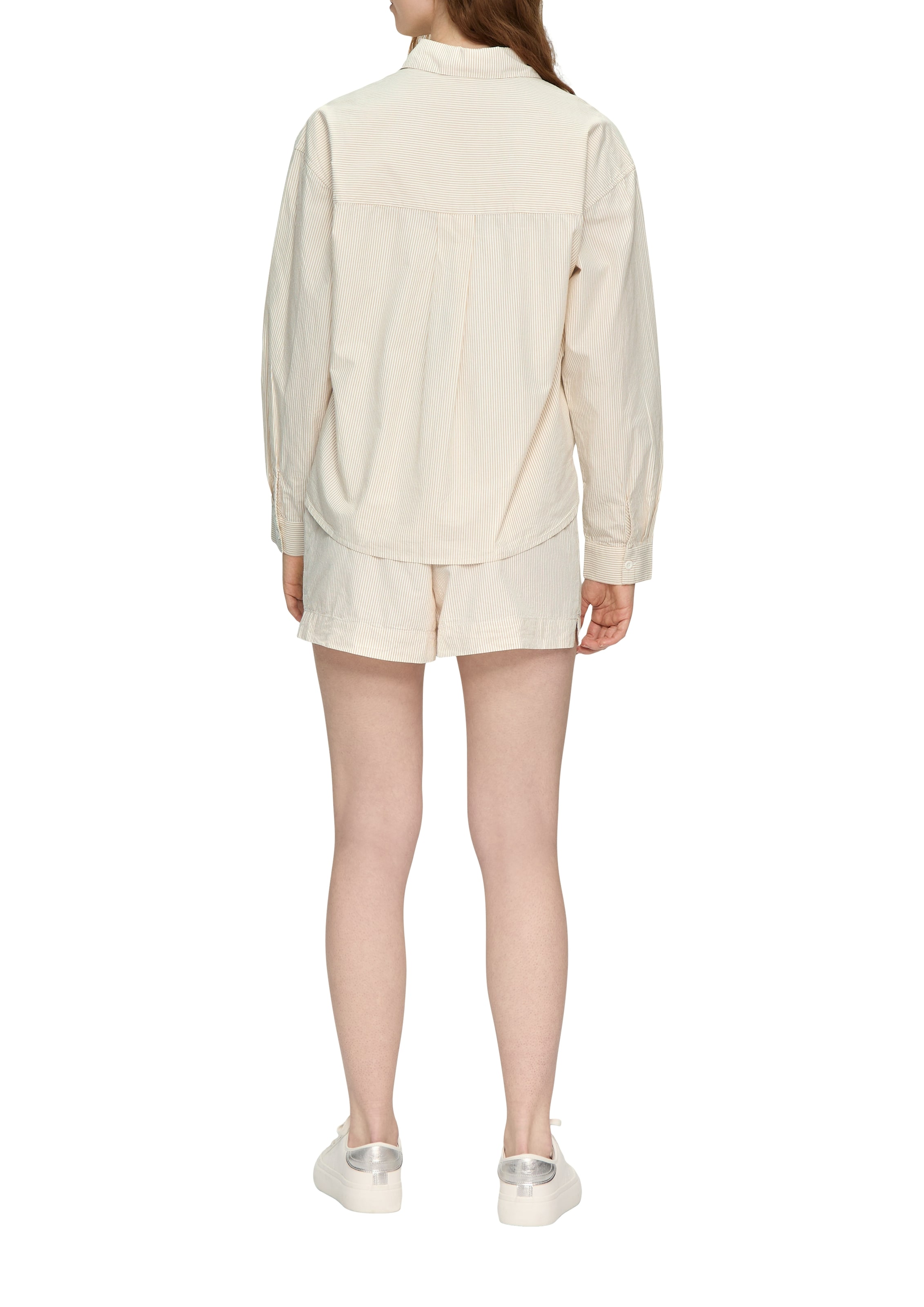 QS Langarmbluse mit feinem Streifenmuster