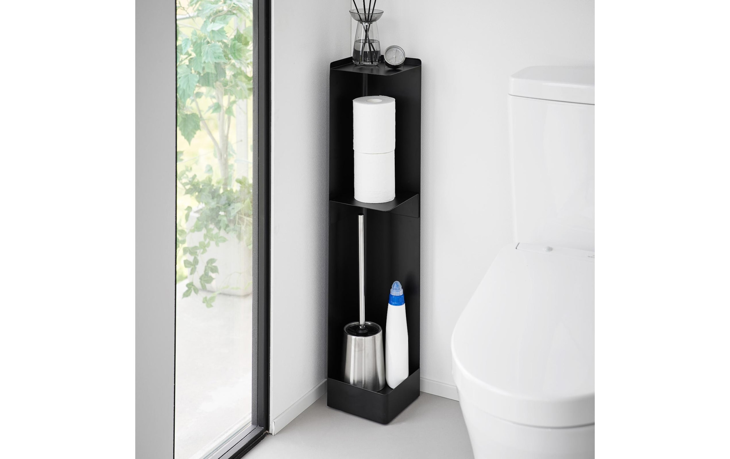 Yamazaki Toilettenpapierhalter »Tower mit Rollen 16 x 80.5 cm«