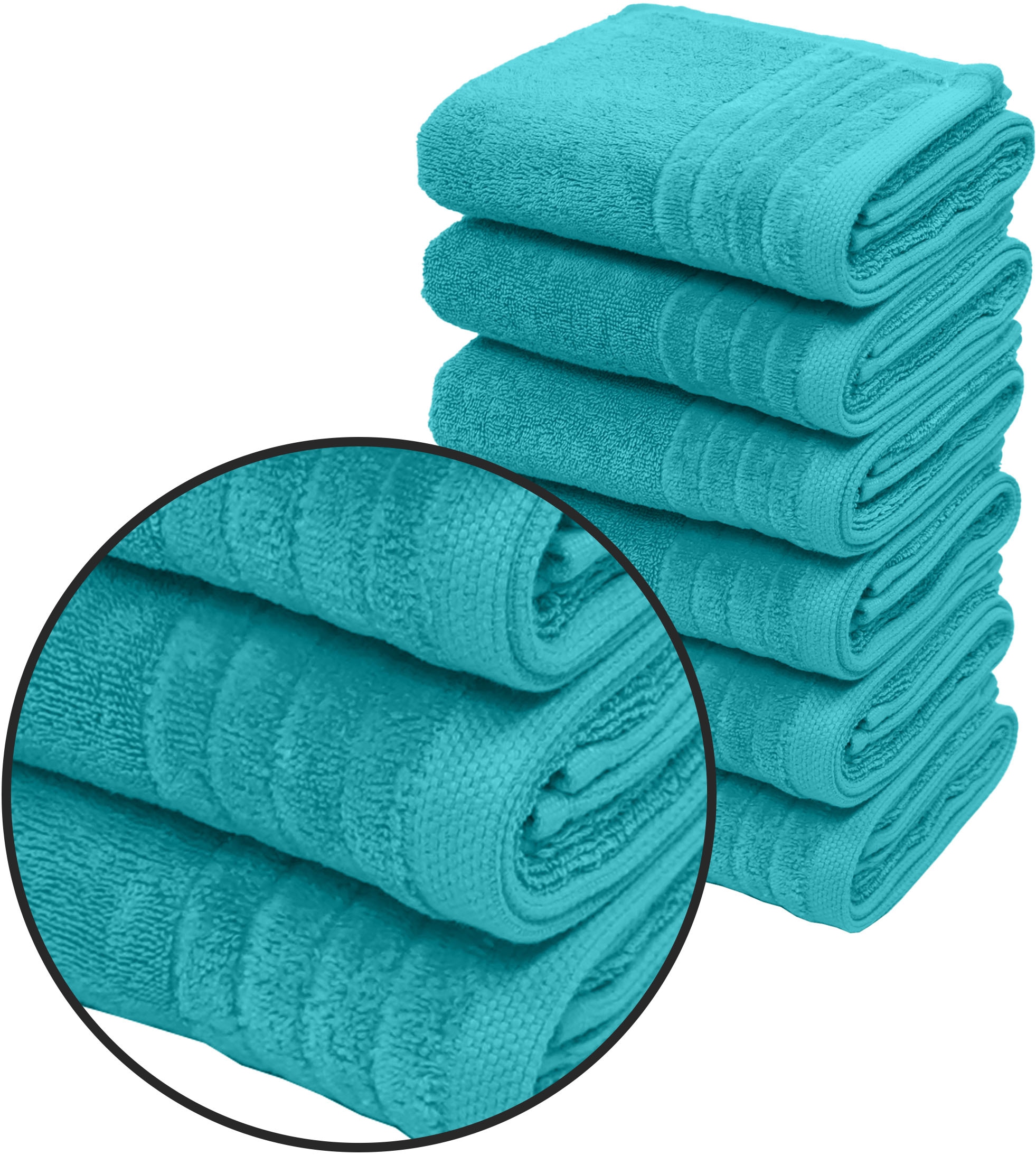 my home Handtücher »Sanremo Premium, Premium Handtücher, 600 gr/m², 40x70cm« mit Bordüre, flauschig und weich, Händehandtücher, 5 Jahre Garantie