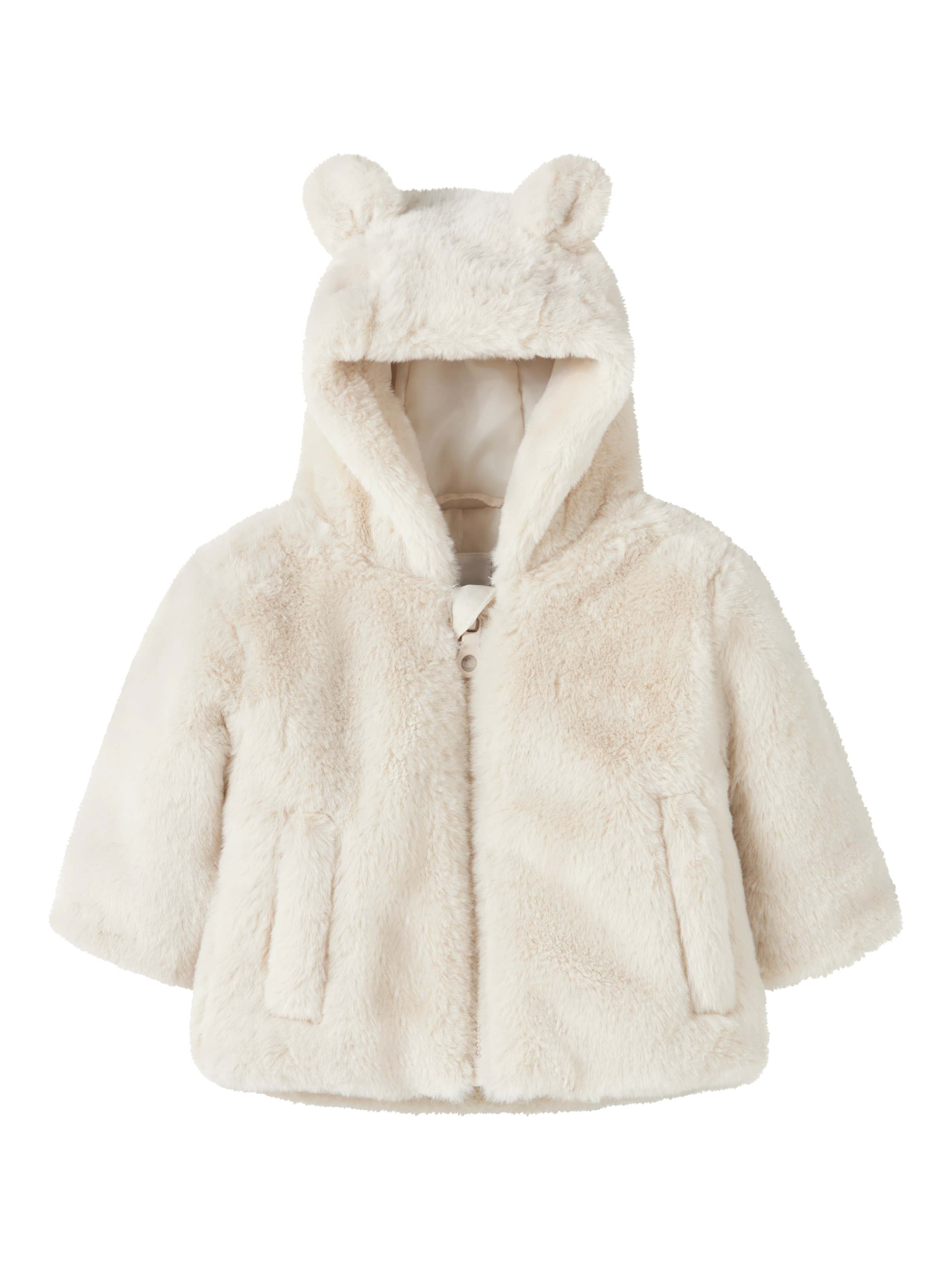 Name It Veste à capuche en peluche »NBFMILA JACKET HOOD PB« avec capuche fibre synthétique
