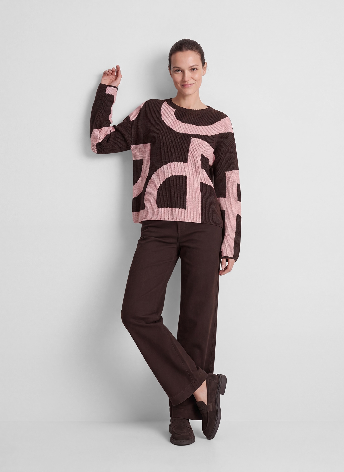 Rabe Pull en tricot mit grafischem Muster