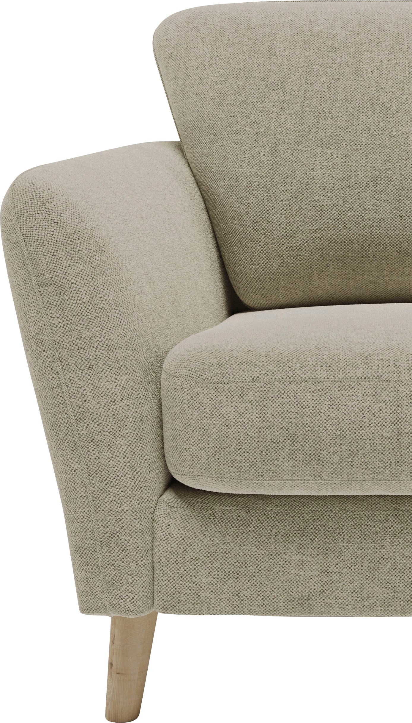 Home affaire Paysage de salon »MARSEILLE XXL 349cm, U-Form, Ottomane rechts/links wählbar« Massivholzbeine Eiche, Landhausstil, Wellenunterfederung